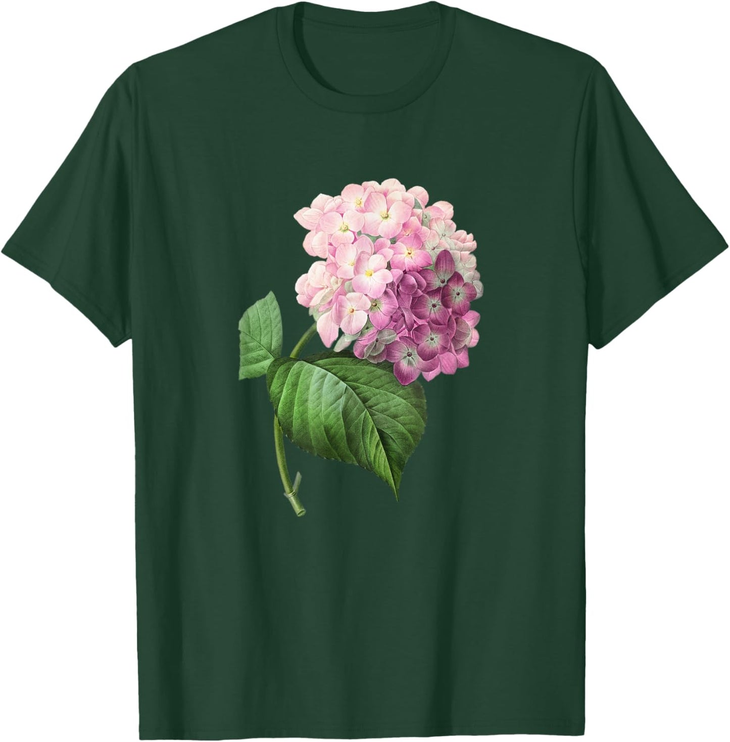 Vintage Romantic Beautiful Hydrangea Flower Floral Art Shirt T-Shirt - T-Shirt | Forest