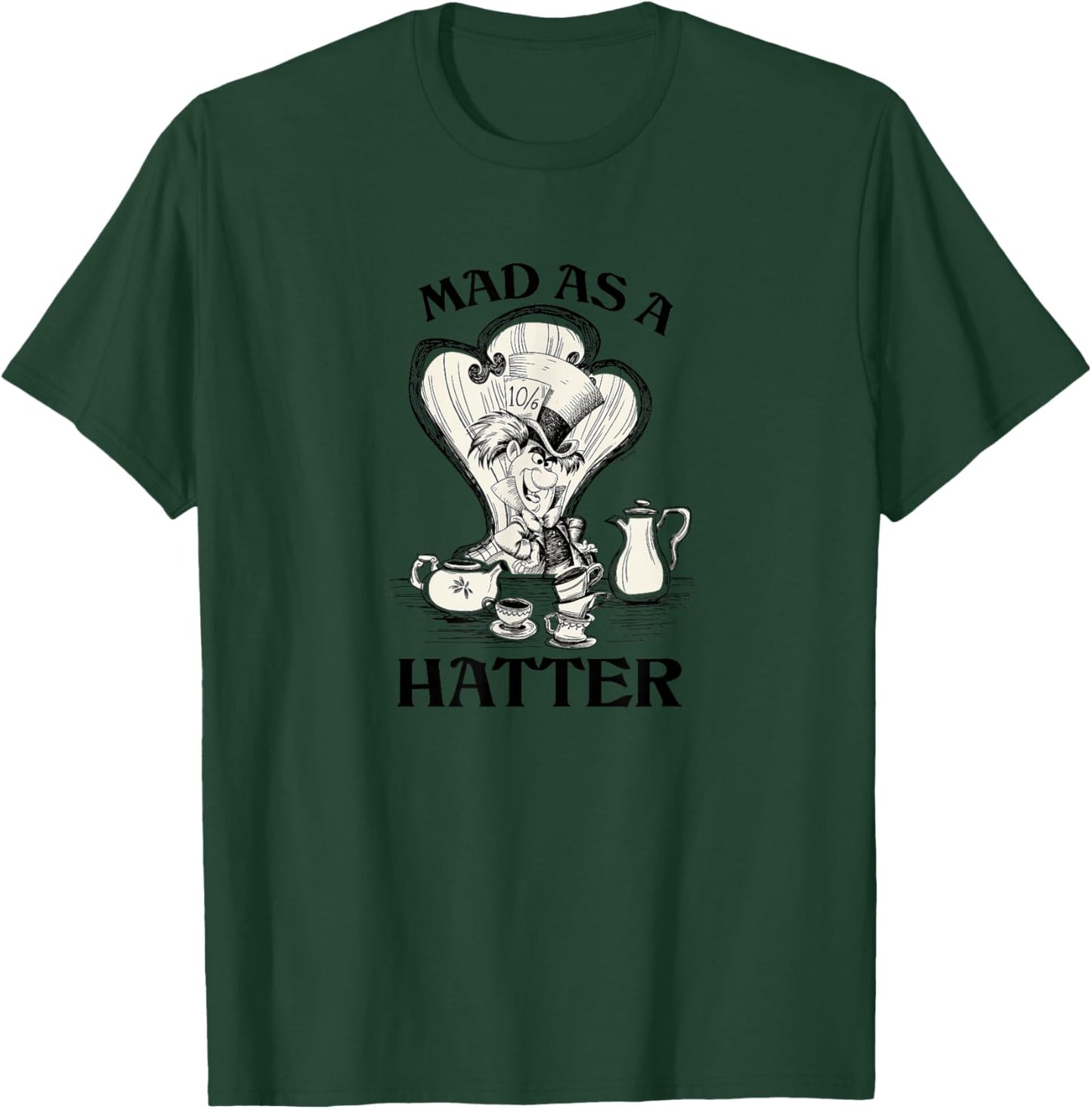 Alice In Wonderland - Mad as a Hatter T-Shirt - T-Shirt | Forest