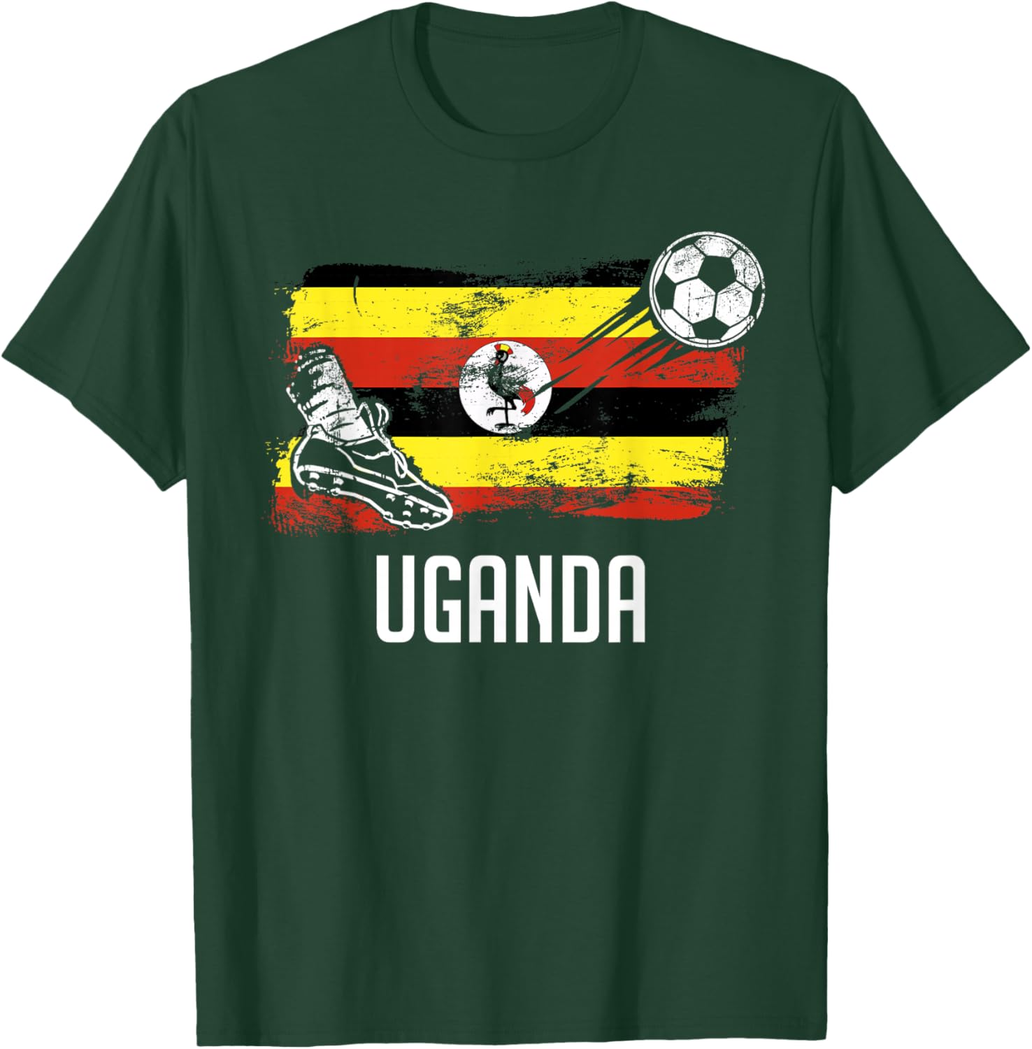 Uganda Flag Jersey Ugandan Soccer Team Ugandan T-Shirt - T-Shirt | Forest