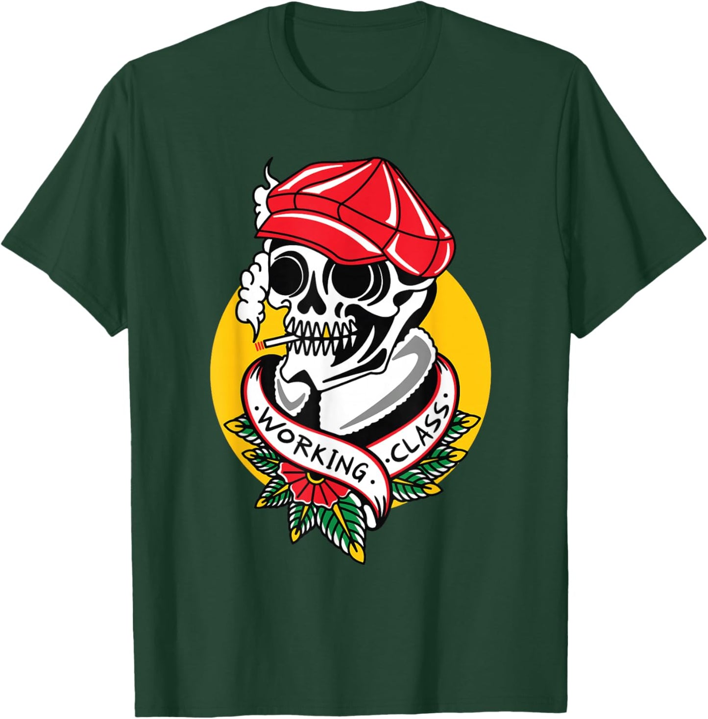 Working Class American Traditional Tattoo Old School Flash T-Shirt - T-Shirt | Forest