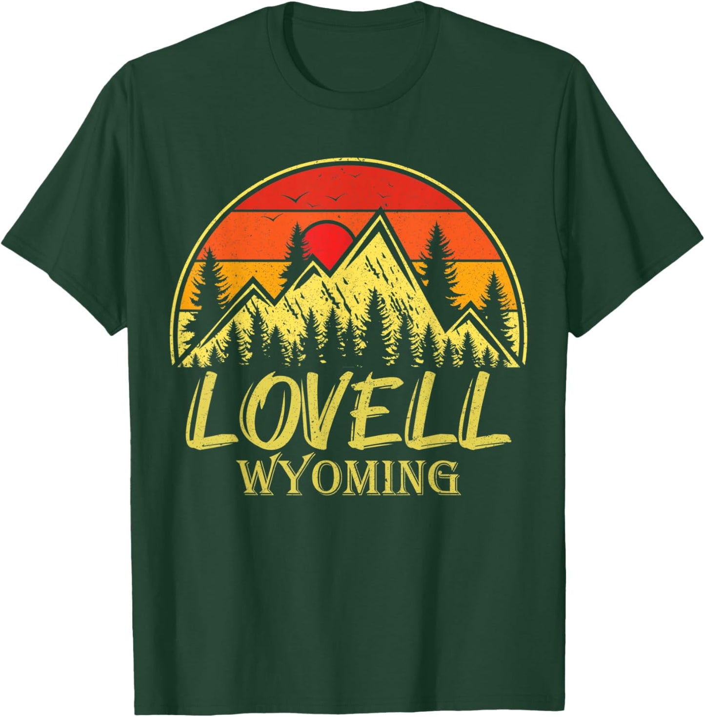 Vintage Lovell Wyoming WY Mountains Hike Hiking Souvenir T-Shirt - T-Shirt | Forest