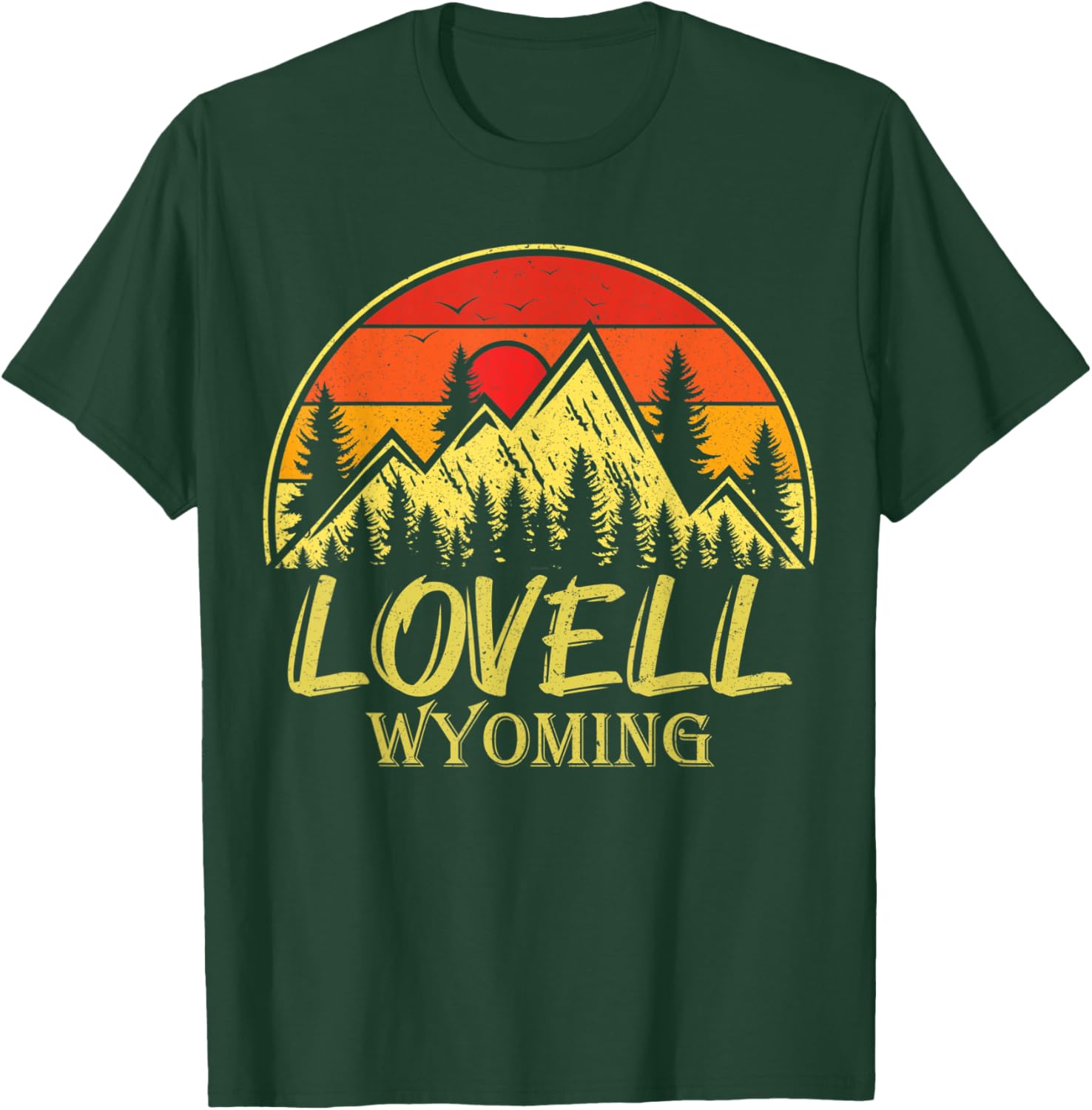 Vintage Lovell Wyoming WY Mountains Hike Hiking Souvenir T-Shirt - T-Shirt | Forest