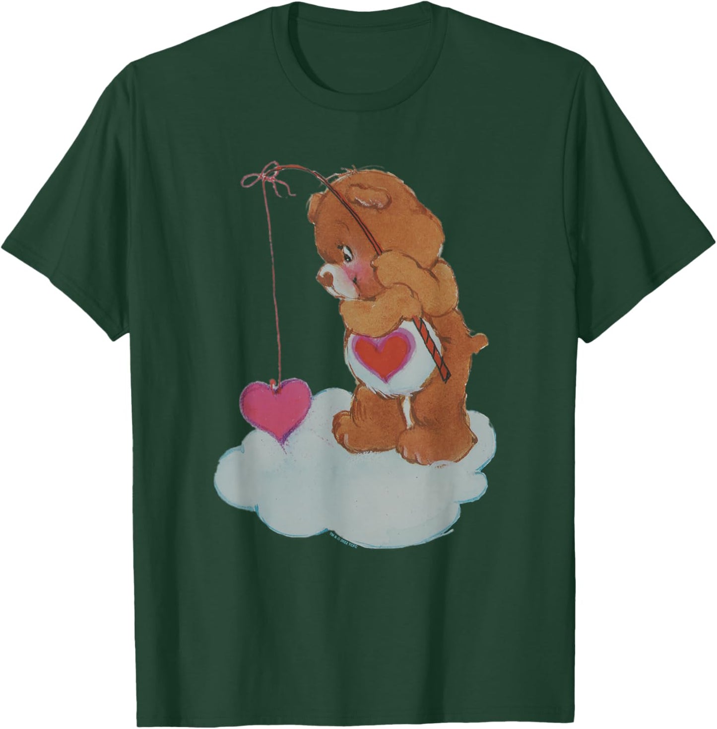 Care Bears Valentine's Day Tenderheart Bear Vintage Fishing T-Shirt - T-Shirt | Forest
