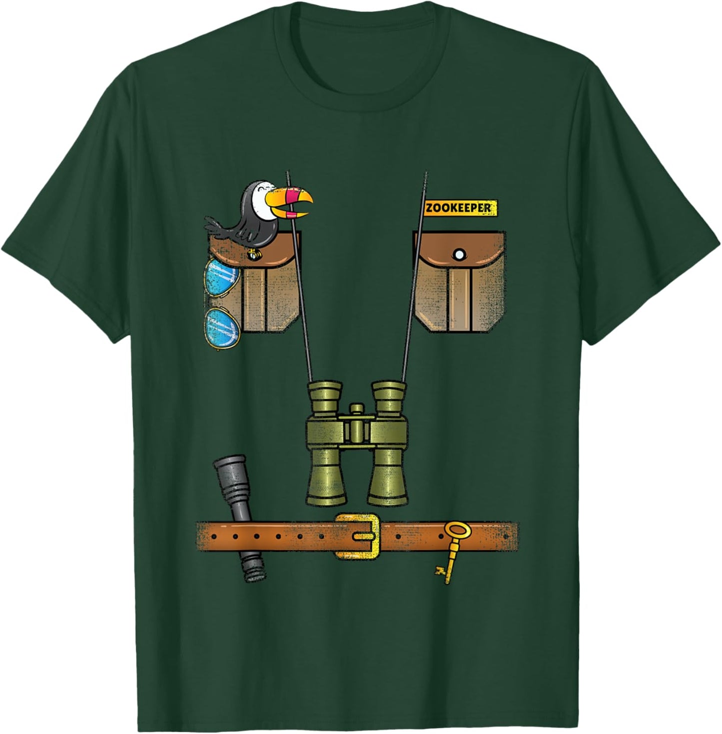 Safari Zookeeper Costume Halloween T-Shirt - T-Shirt | Forest