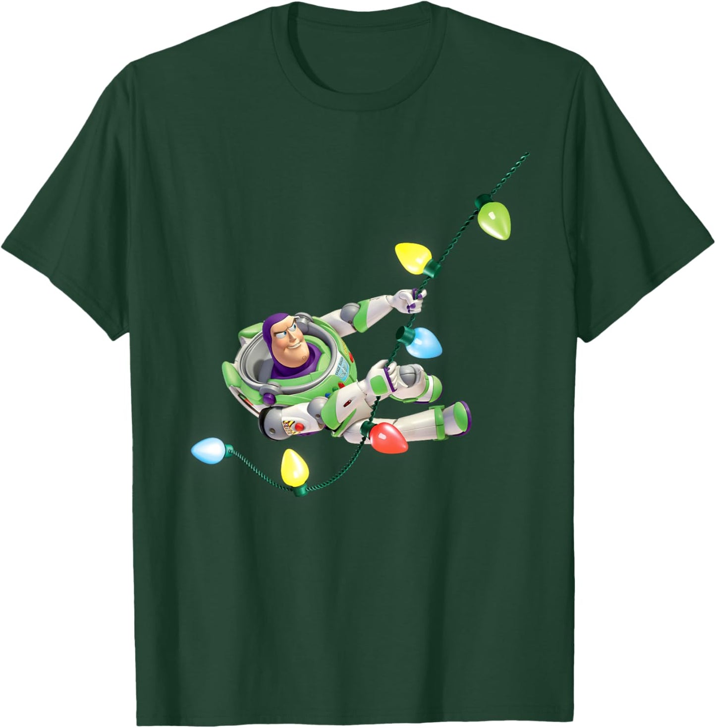 Disney Pixar Toy Story Buzz Lightyear Christmas Lights T-Shirt - T-Shirt | Forest