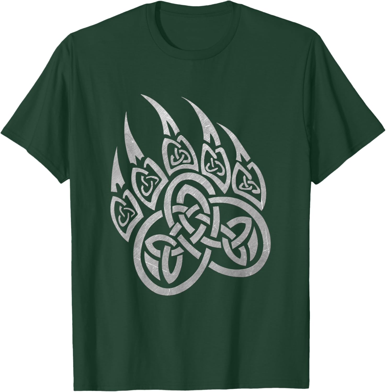 Fenrir The Norse Wolf Shirts & Gifts Viking Bear Paw Tribal Celtic Knot T-Shirt - T-Shirt | Forest