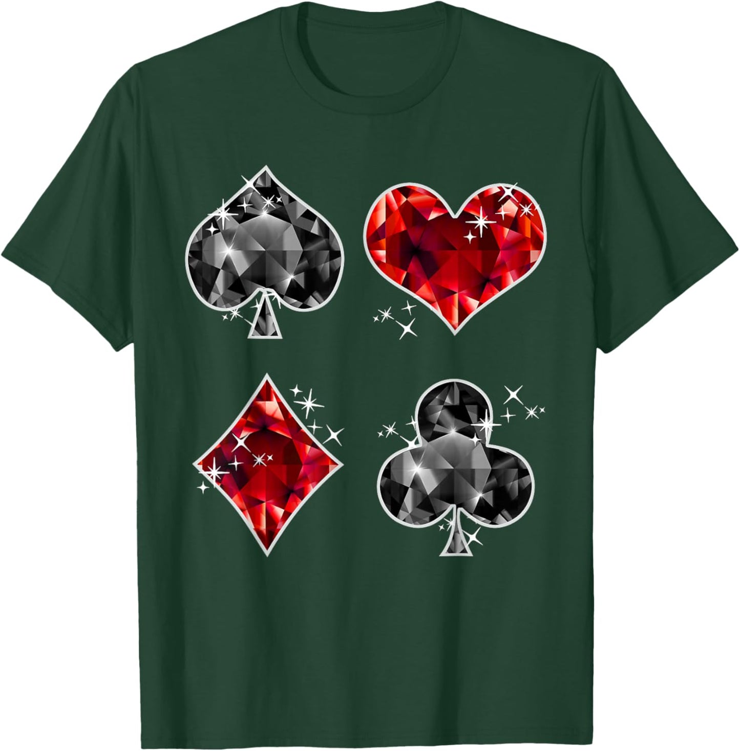 Poker Hearts Spades Diamonds Clubs Sign - Poker T-Shirt - T-Shirt | Forest