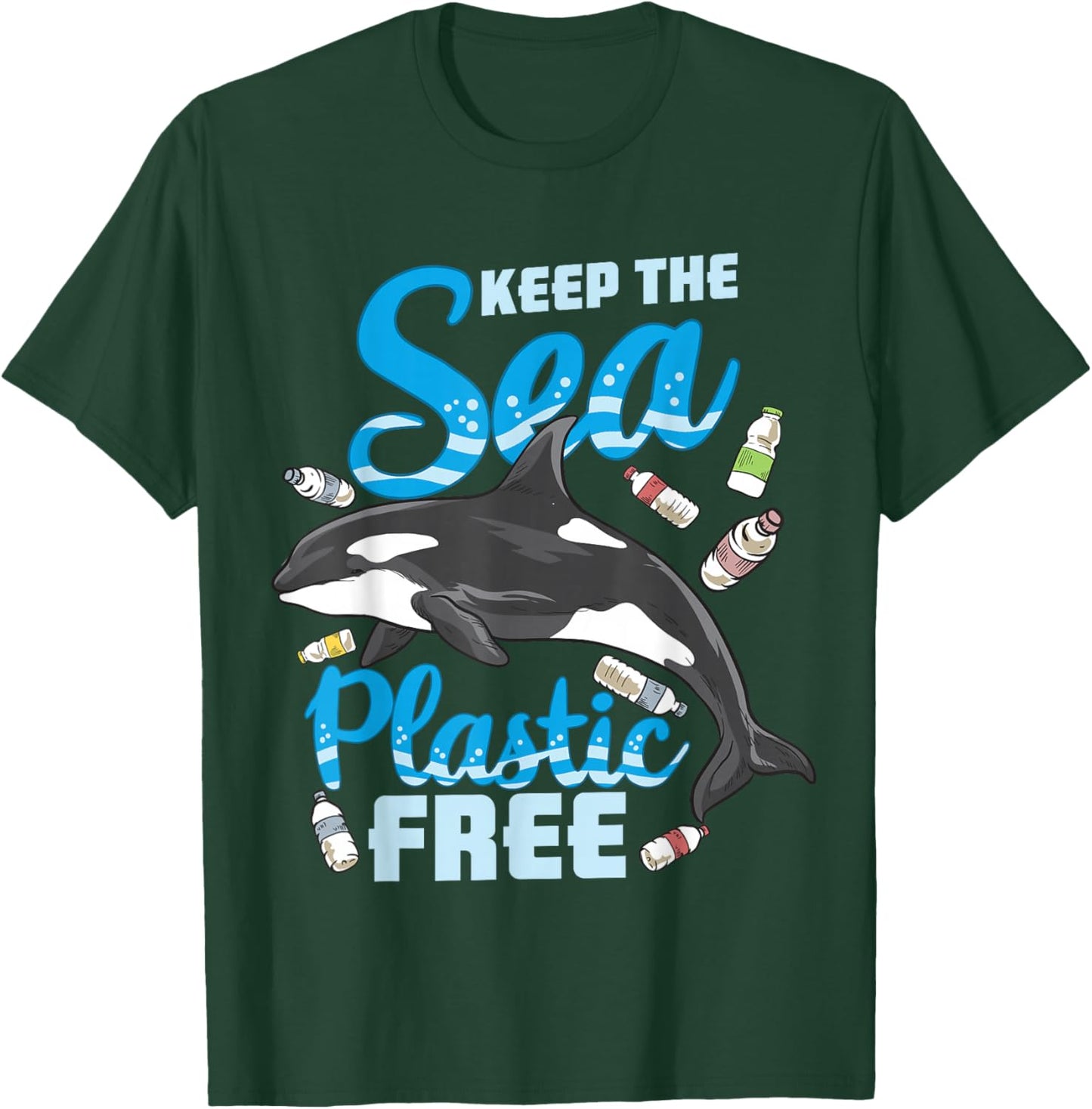 Keep The Sea Plastic Free - Stop Ocean Pollution - Whale T-Shirt - T-Shirt | Forest