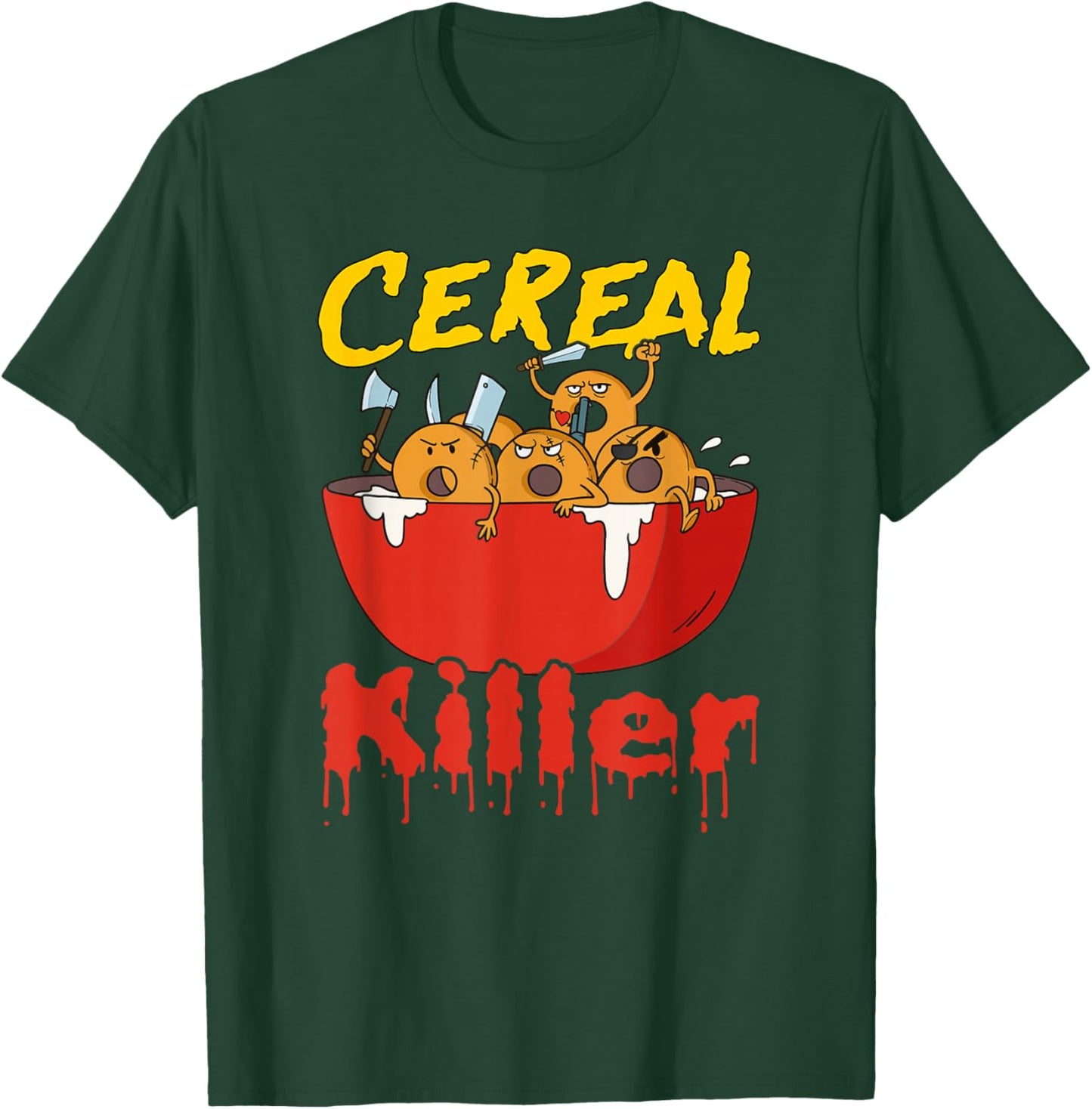 Serial Killer Parody Cereal Killer T-Shirt - T-Shirt | Forest