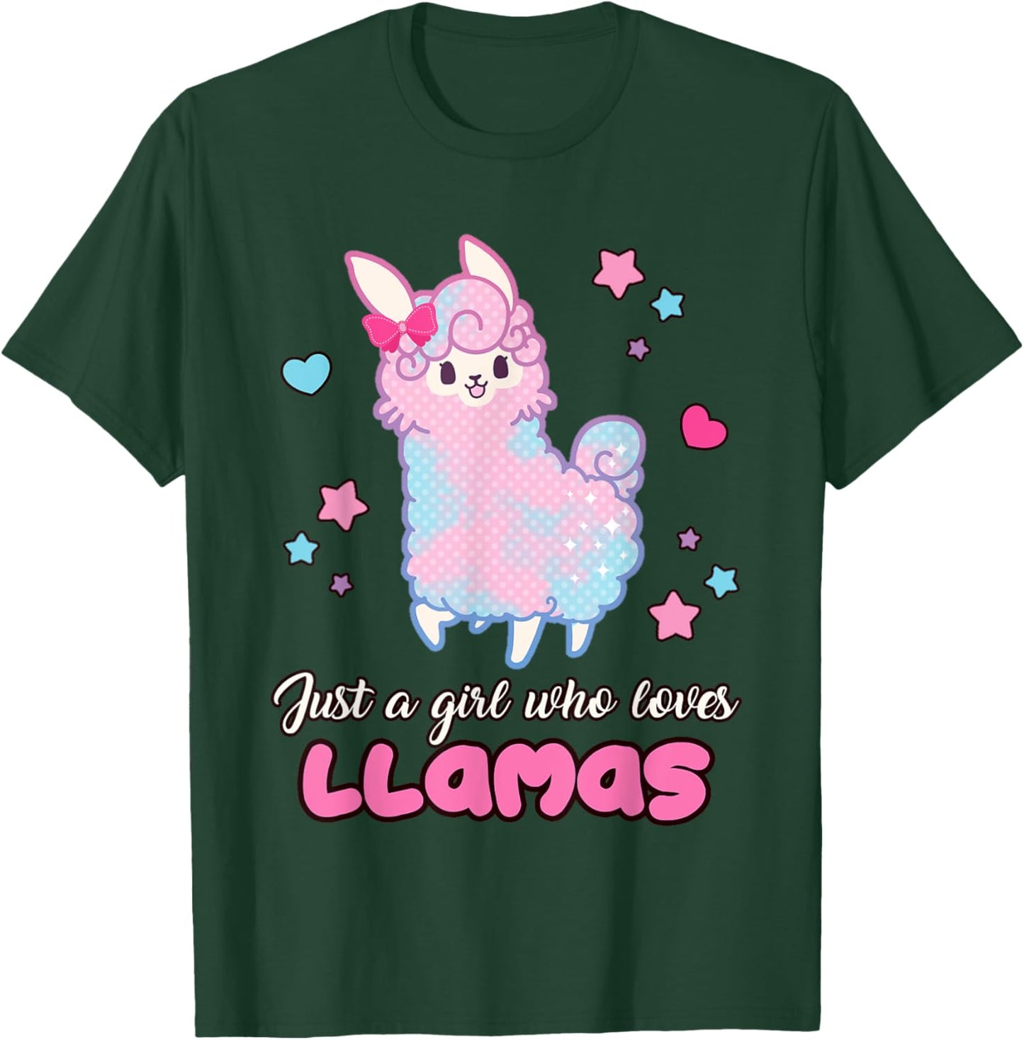Llama Girl Shirt Just A Girl Who Loves Llamas Cute T-Shirt - T-Shirt | Forest
