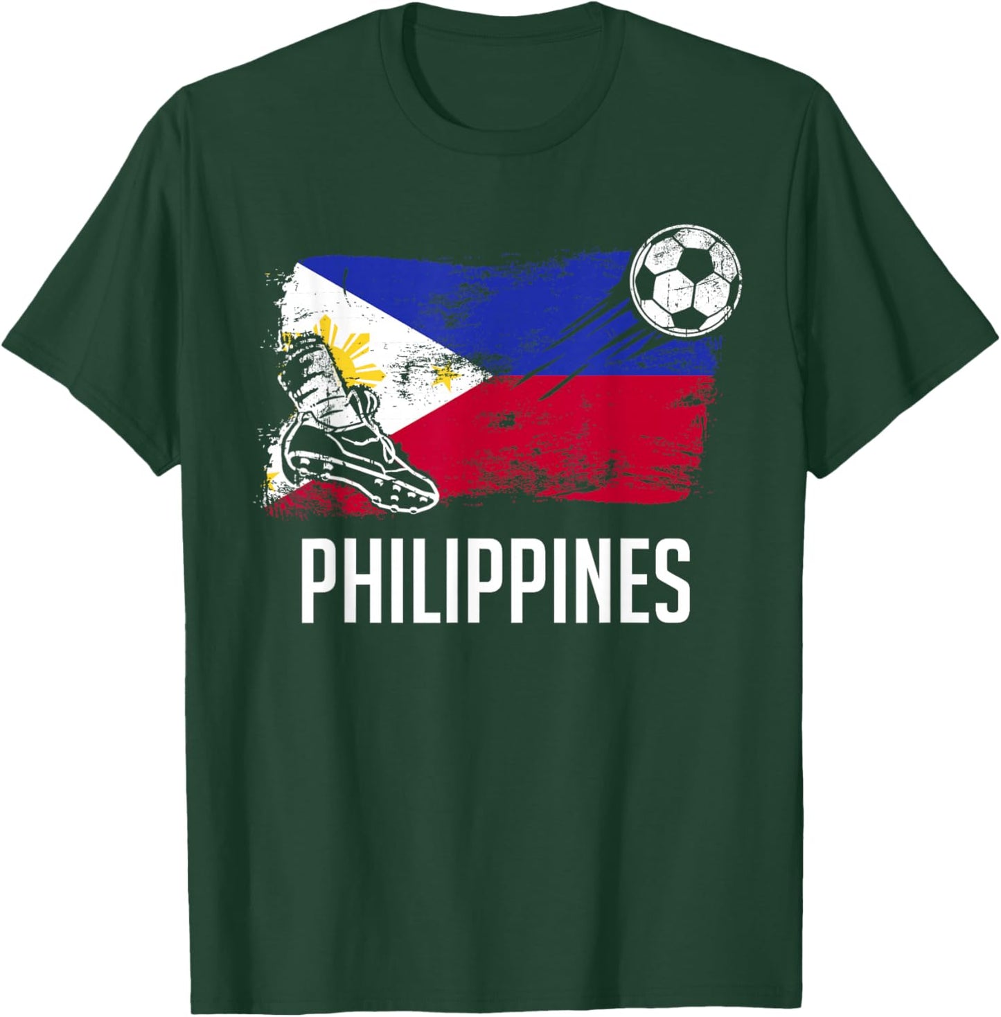 Philippines Flag Jersey Philippine Soccer Team Philippine T-Shirt - T-Shirt | Forest