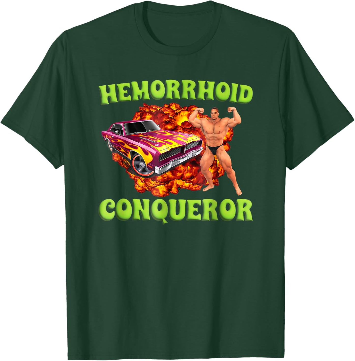 Hemorrhoid Conqueror Funny Oddly Specific Dank Meme T-Shirt - T-Shirt | Forest