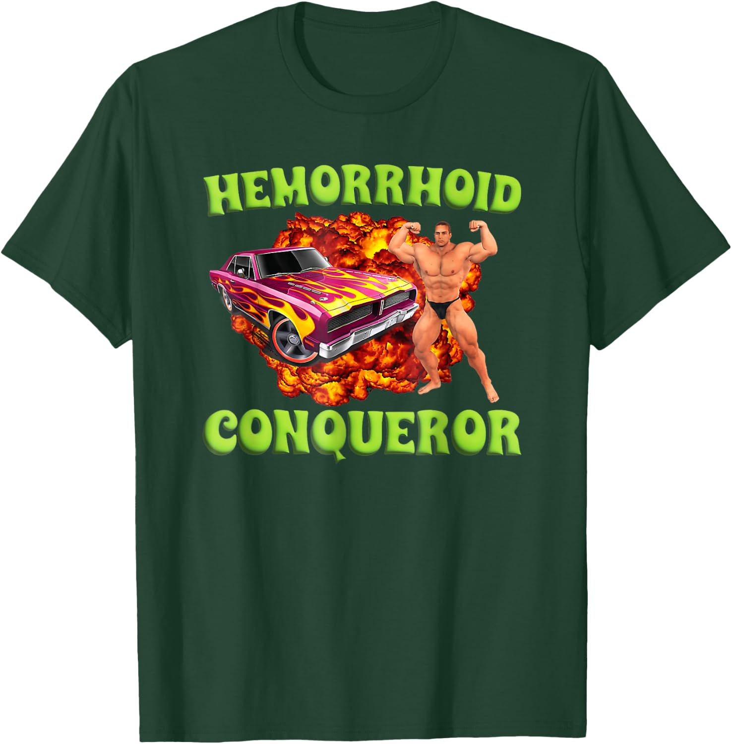 Hemorrhoid Conqueror Funny Oddly Specific Dank Meme T-Shirt - T-Shirt | Forest