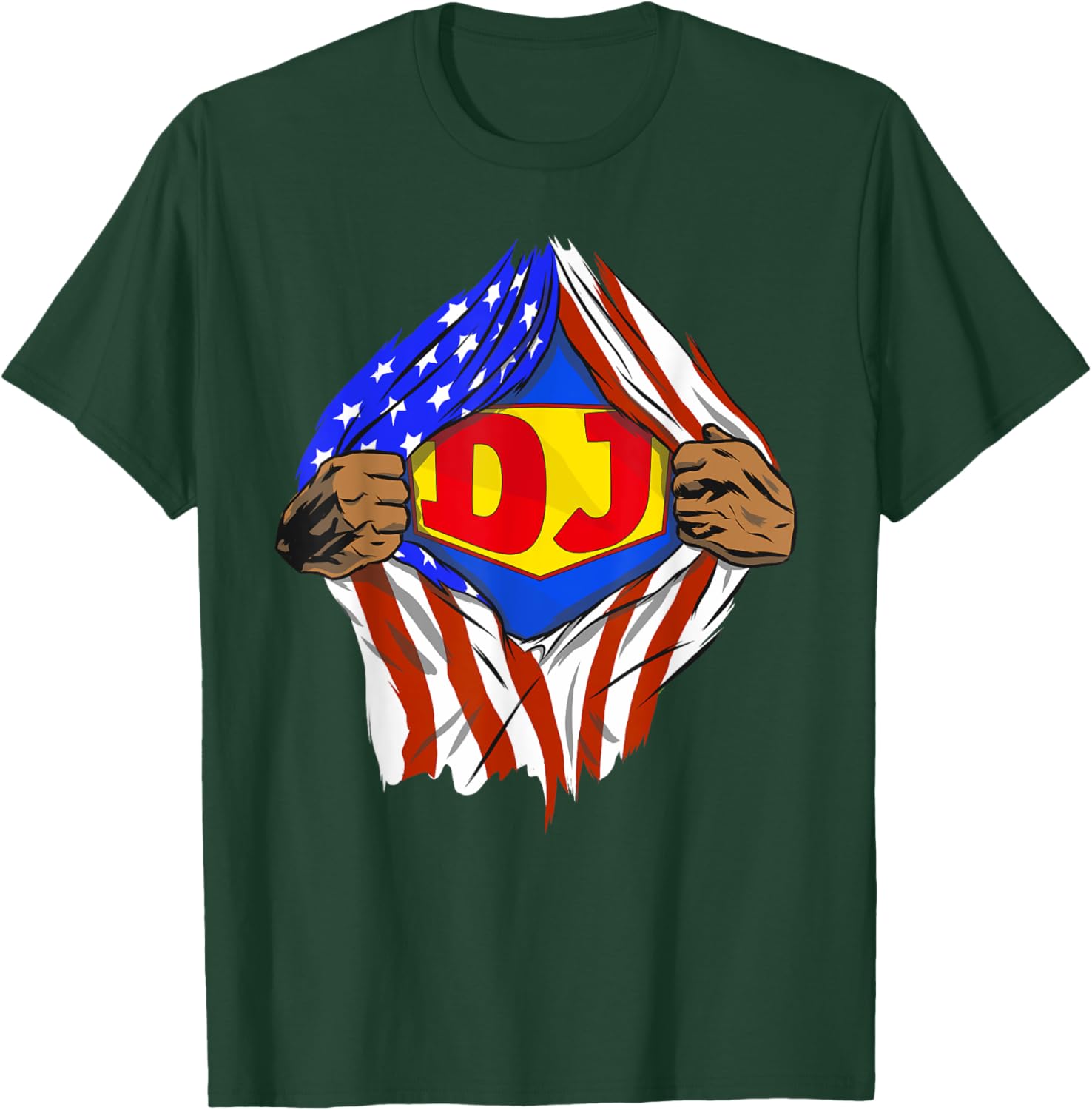 Funny Super Dj Hero Job T-Shirt - T-Shirt | Forest