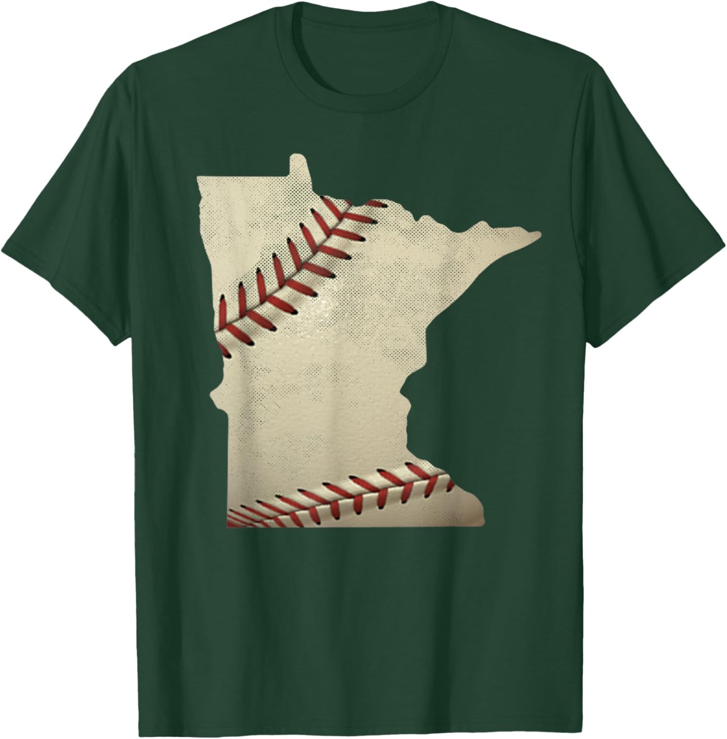 Generic MINNESOTA Baseball State Map Softball Love MN USA T-Shirt - T-Shirt | Forest