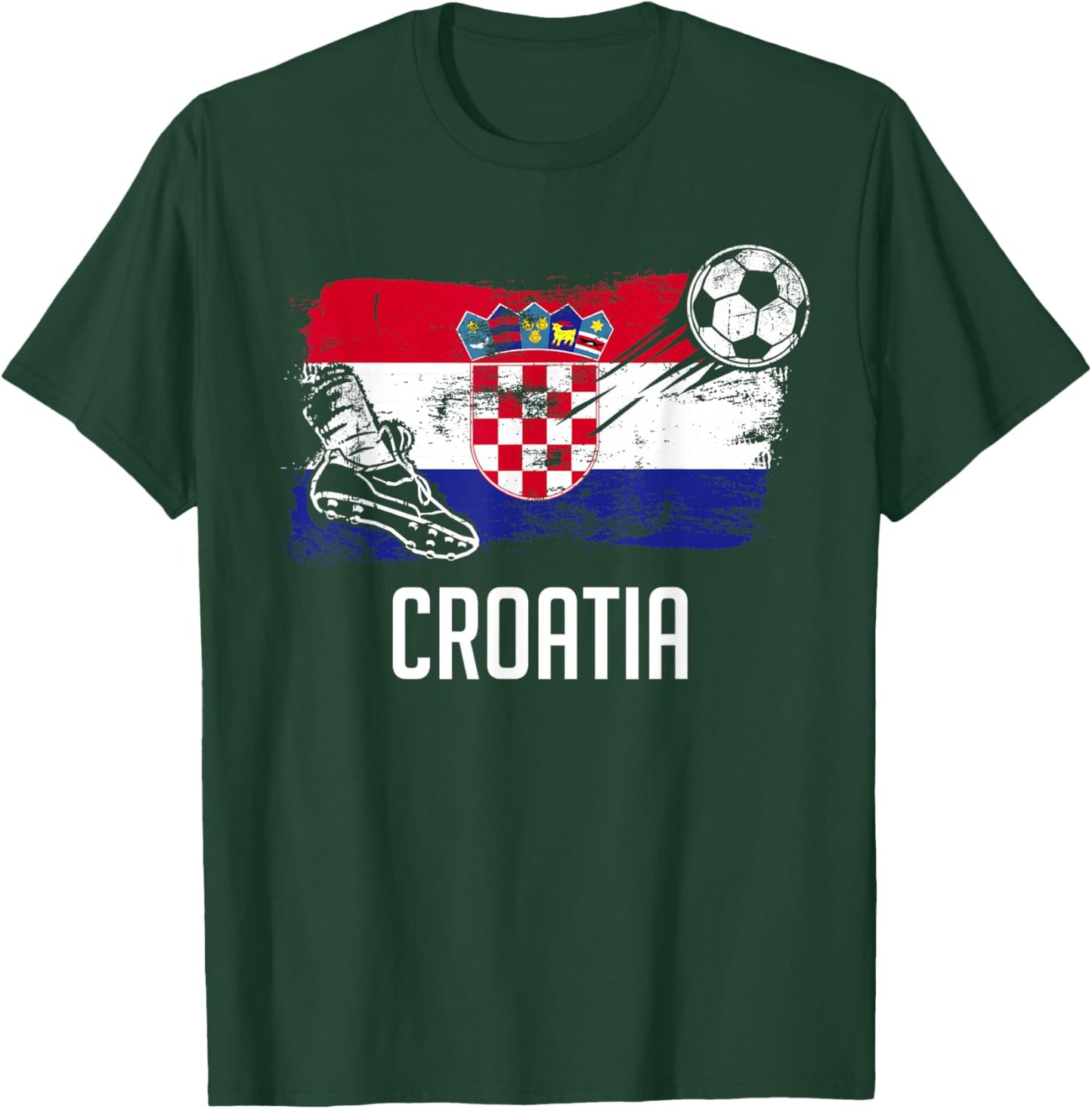 Croatia Flag Jersey Croatian Soccer Team Croatian T-Shirt - T-Shirt | Forest