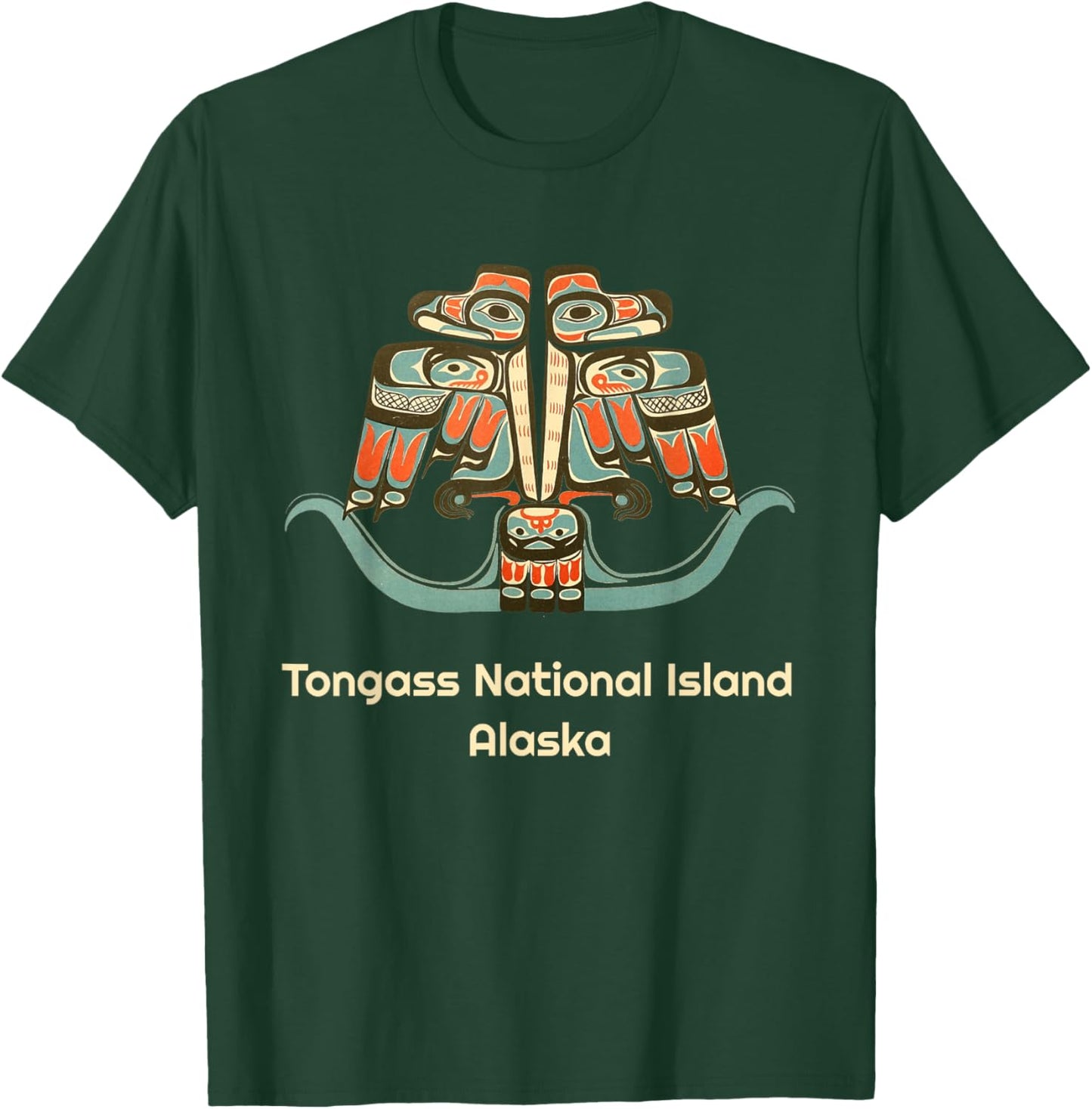 Tongass National Island Alaska Native American Thunderbird T-Shirt - T-Shirt | Forest