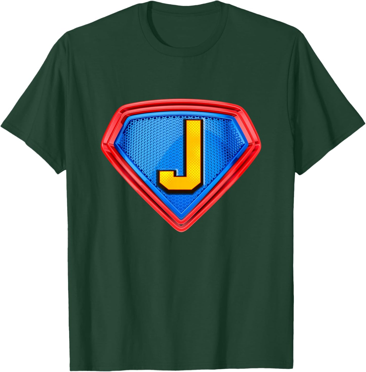 Cool Super J Alphabet Cute Initial Monogram Letter J Graphic T-Shirt - T-Shirt | Forest