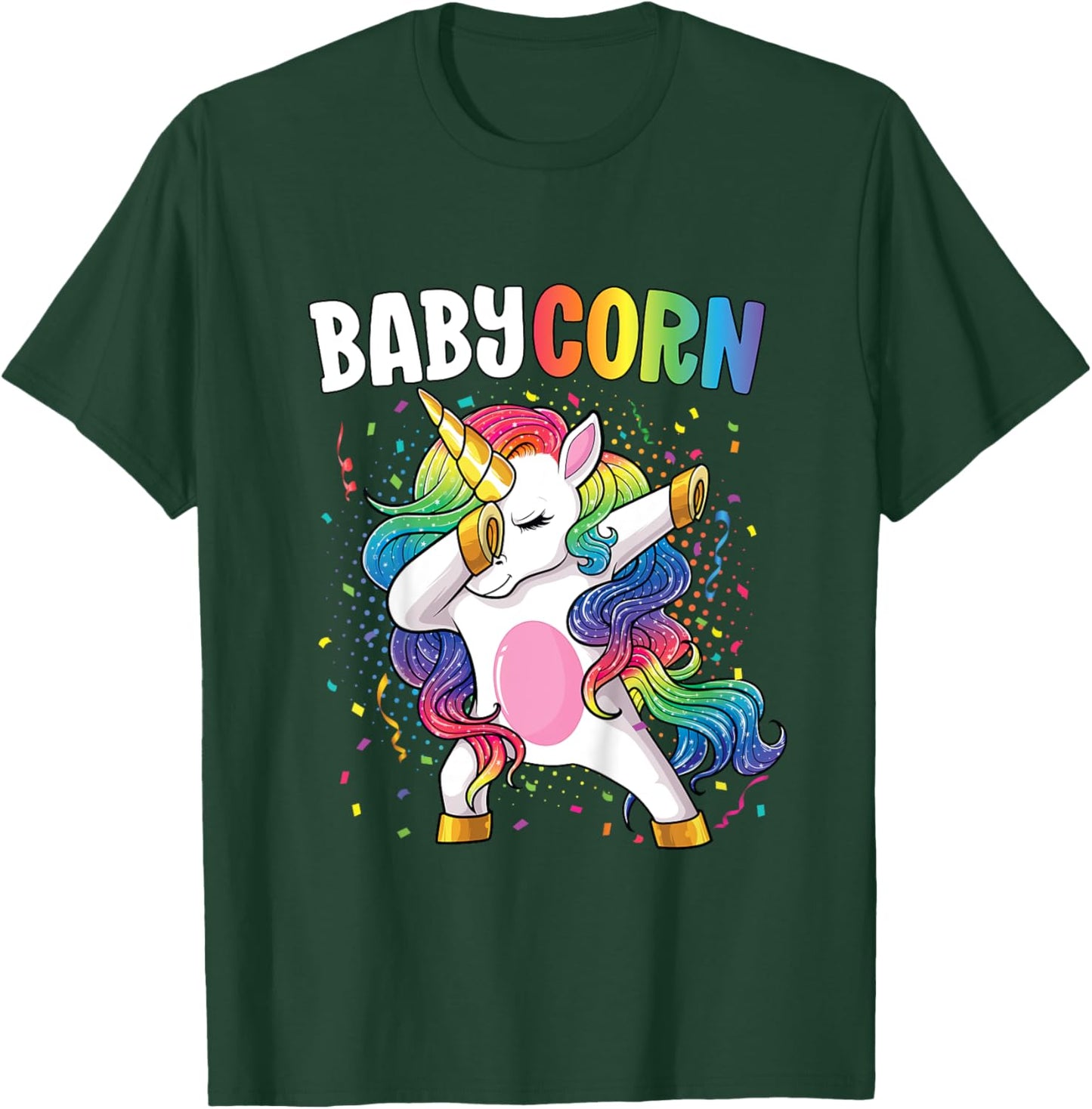 Babycorn Kids Unicorn Birthday Dabbing Unicorn Baby T-Shirt - T-Shirt | Forest