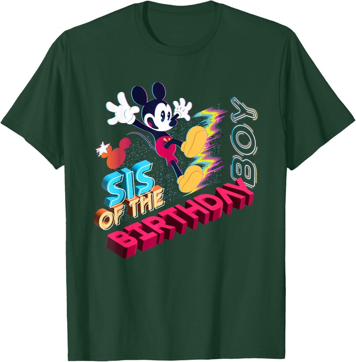 Disney Mickey Mouse Family Star Sis of The Birthday Boy T-Shirt - T-Shirt | Forest