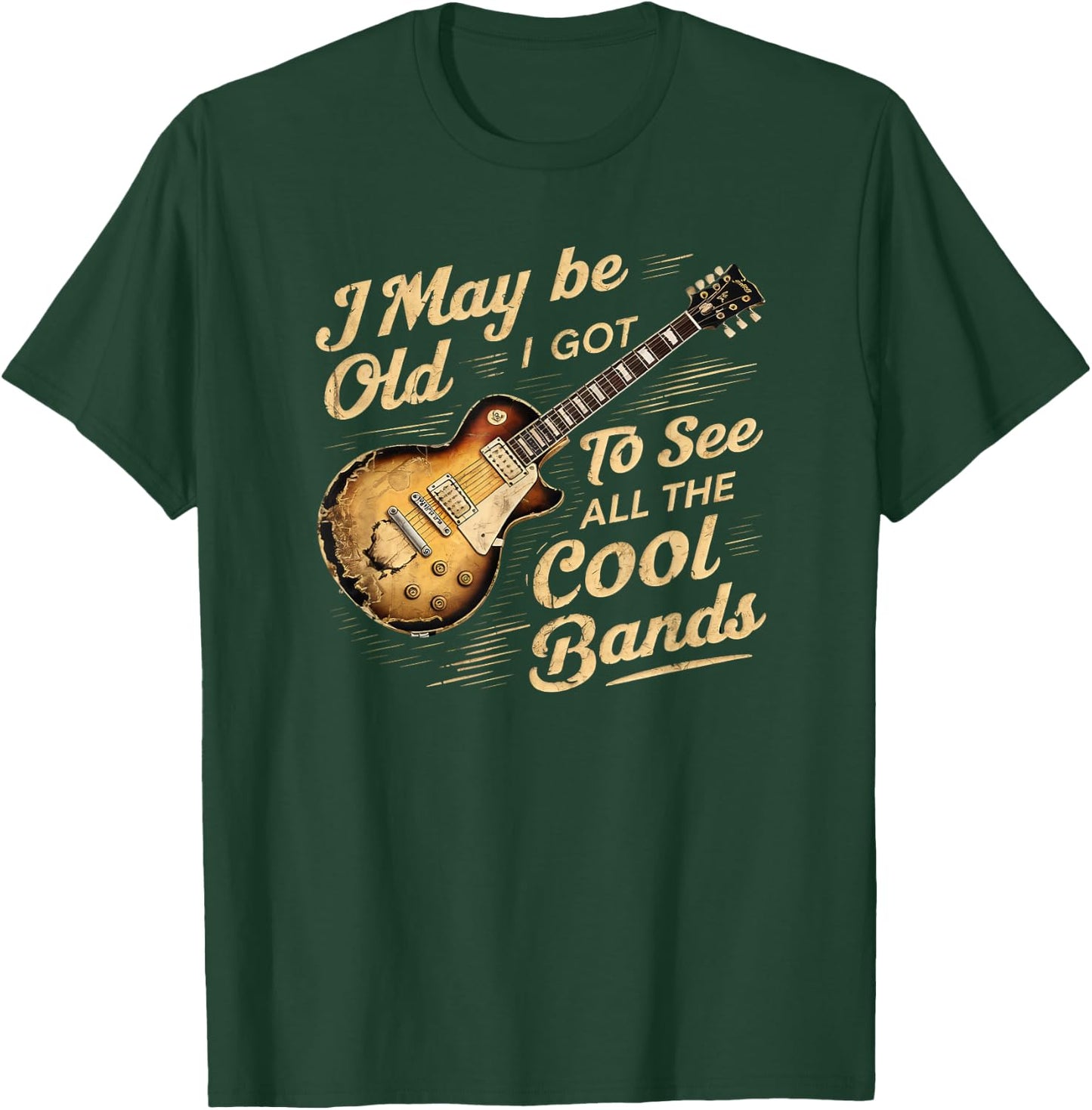 Cool Bands Quote Men Vintage Retro Music Lover Design T-Shirt - T-Shirt | Forest