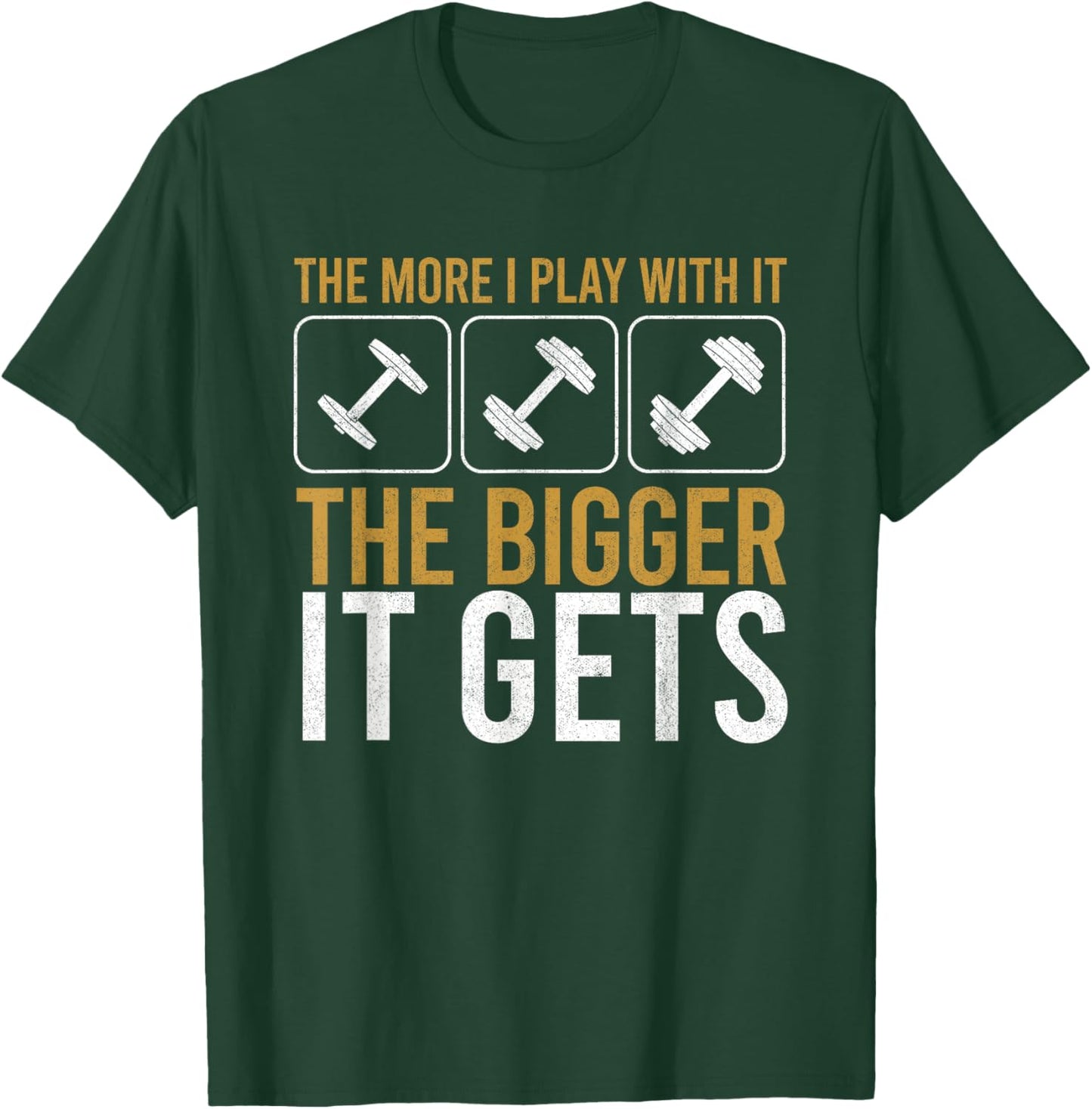 Muscles Get Bigger Bodybuilding Gym Workout Weightlifting T-Shirt - T-Shirt | Forest