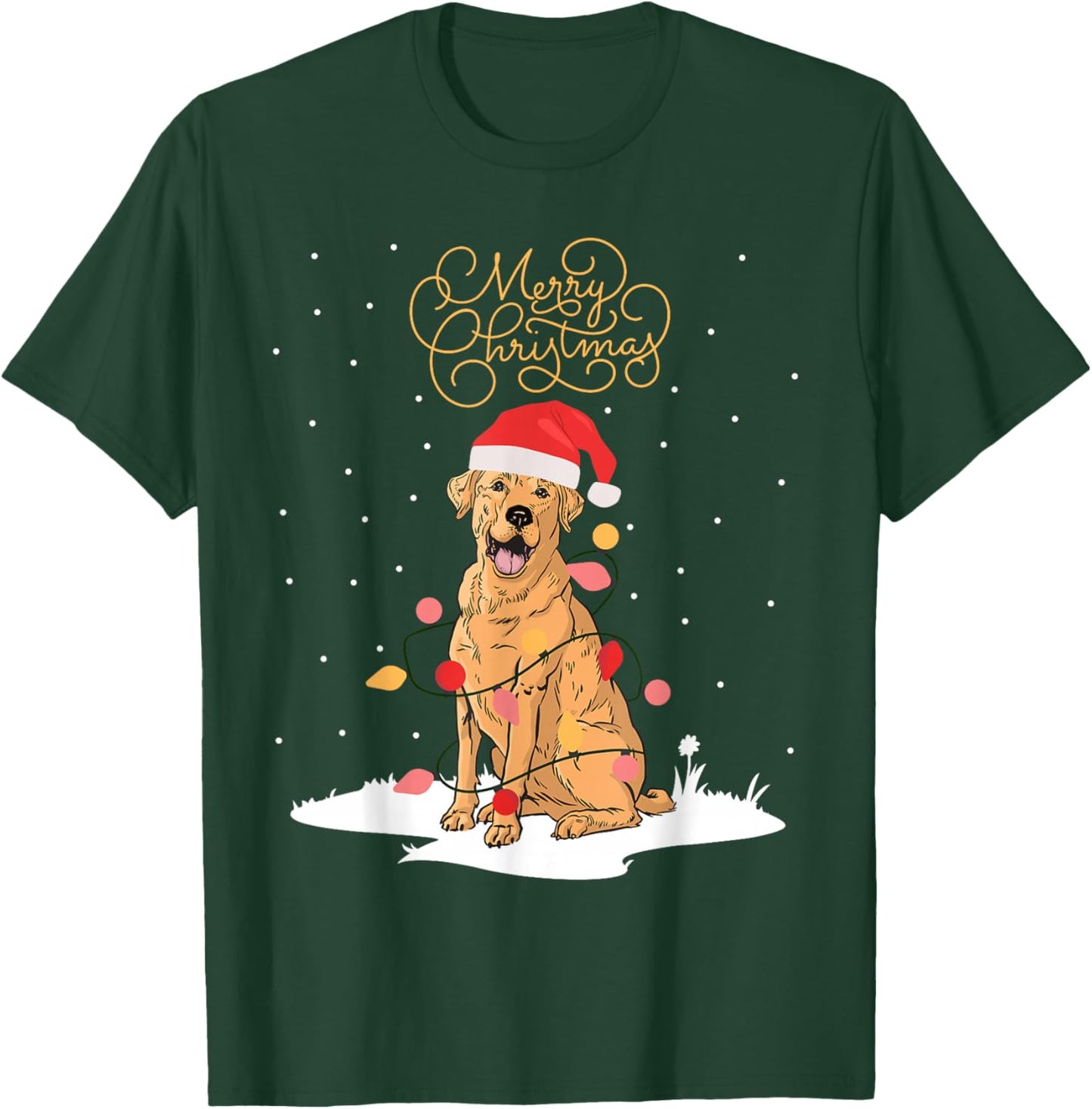 Labrador Retriever Merry Christmas Lab Xmas Labbi Christmas T-Shirt - T-Shirt | Forest
