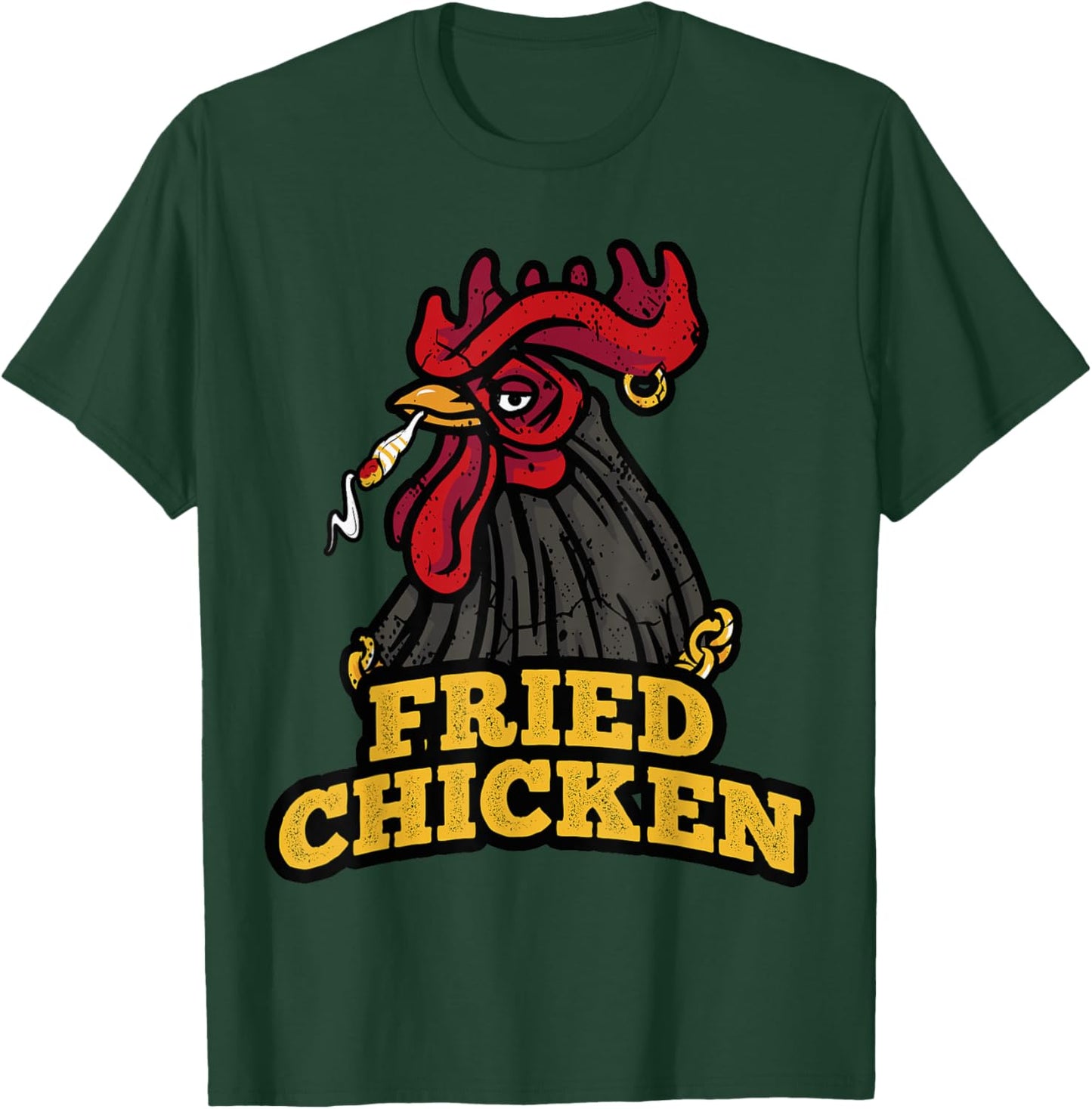Marijuana Funny Stoner Weed Cannabis - Fried Chicken T-Shirt - T-Shirt | Forest