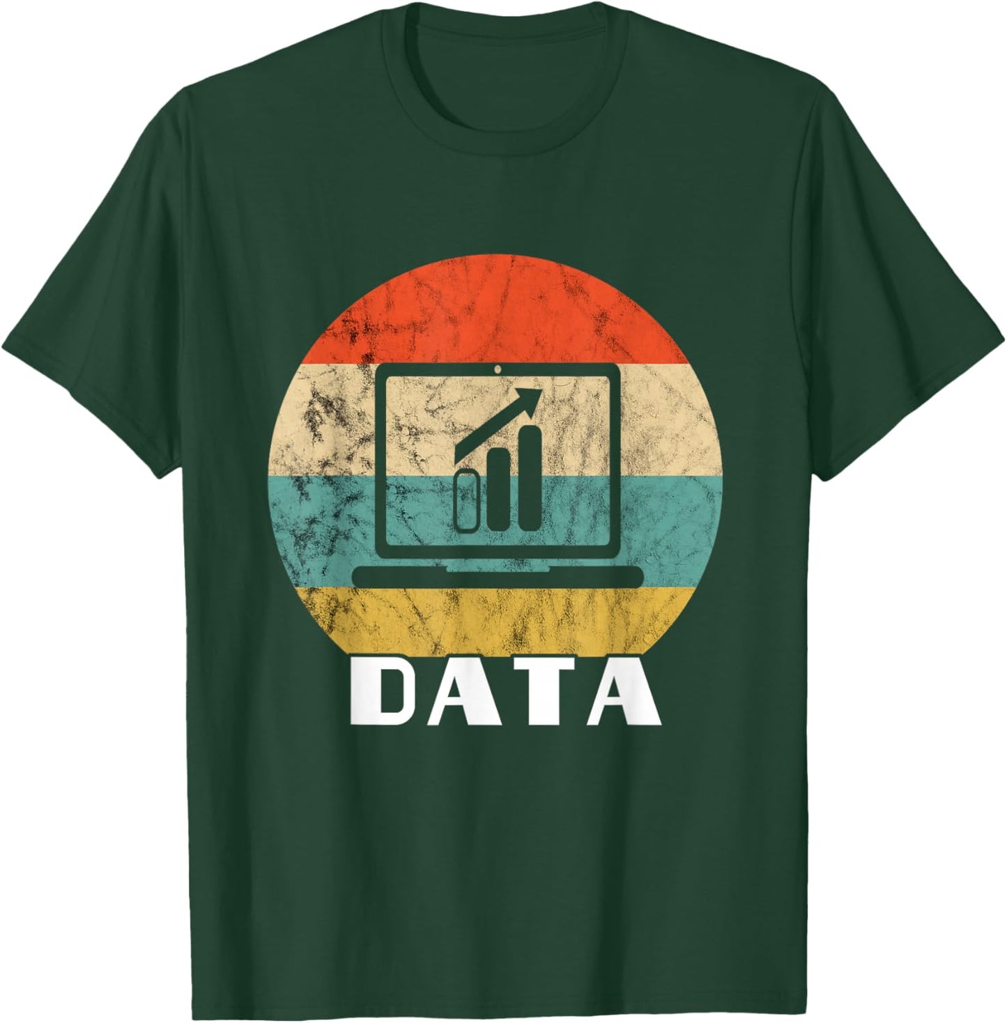 Data Analyst Retro Vintage Digital Data Analysis Software T-Shirt - T-Shirt | Forest