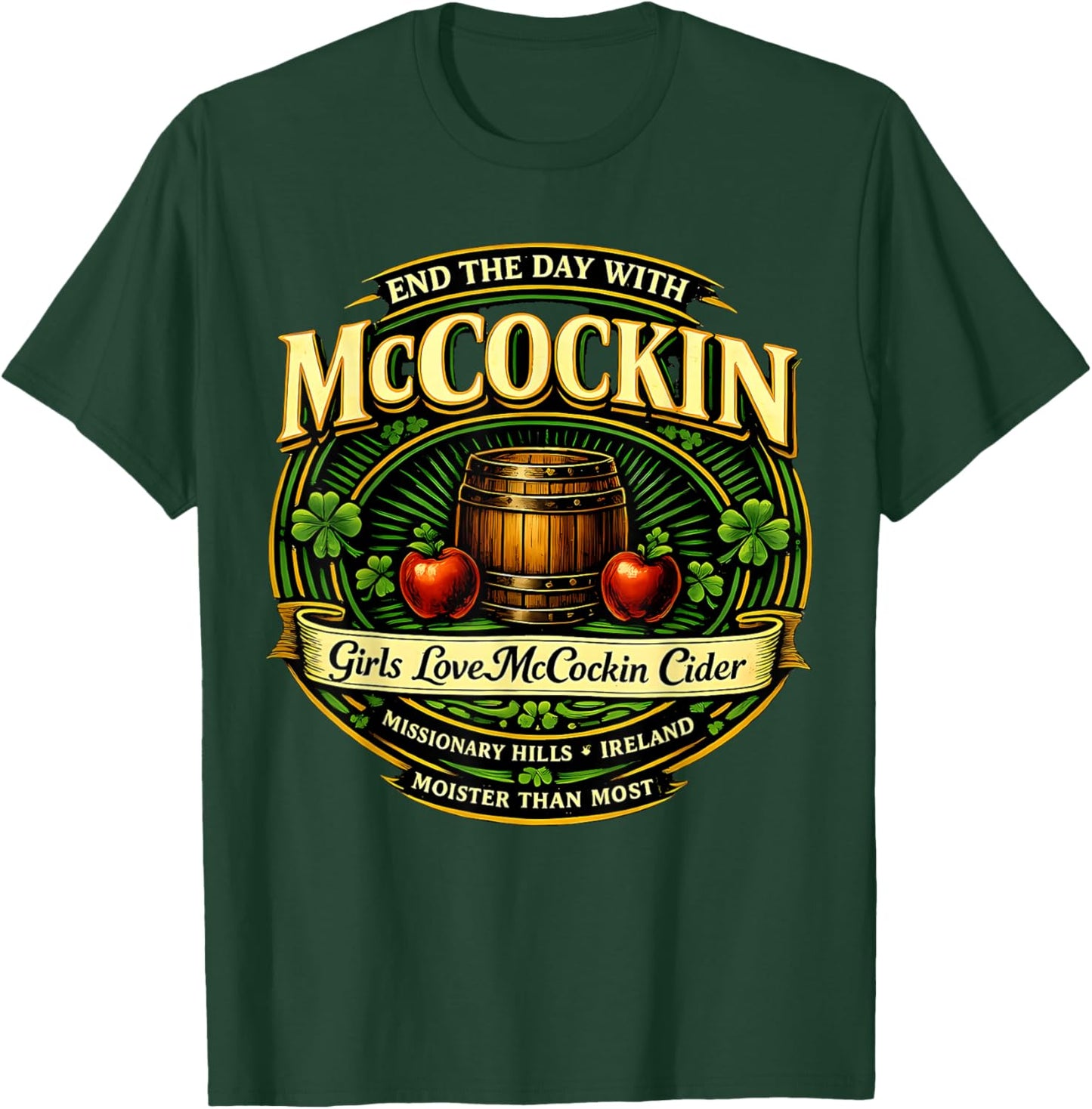 Vintage McCocking Cider Men Women T-Shirt - T-Shirt | Forest