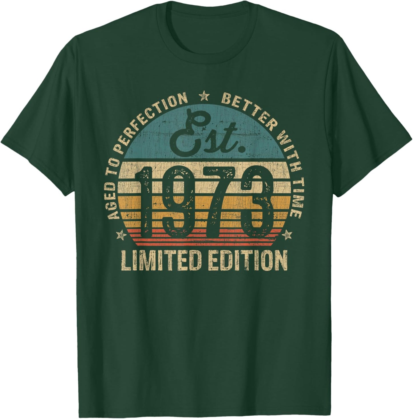 49 Year Old Gifts Est 1973 49th Birthday Limited Edition T-Shirt - T-Shirt | Forest