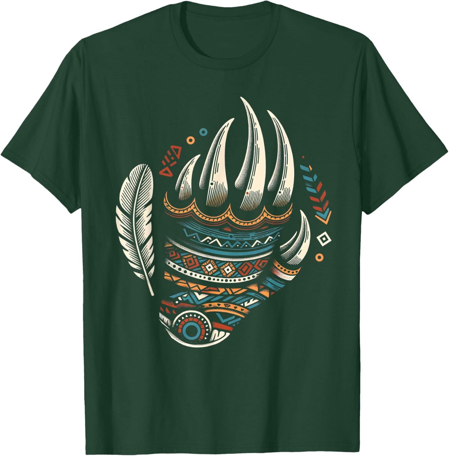 Native Heritage Month Proud Native American Bear Claws T-Shirt - T-Shirt | Forest