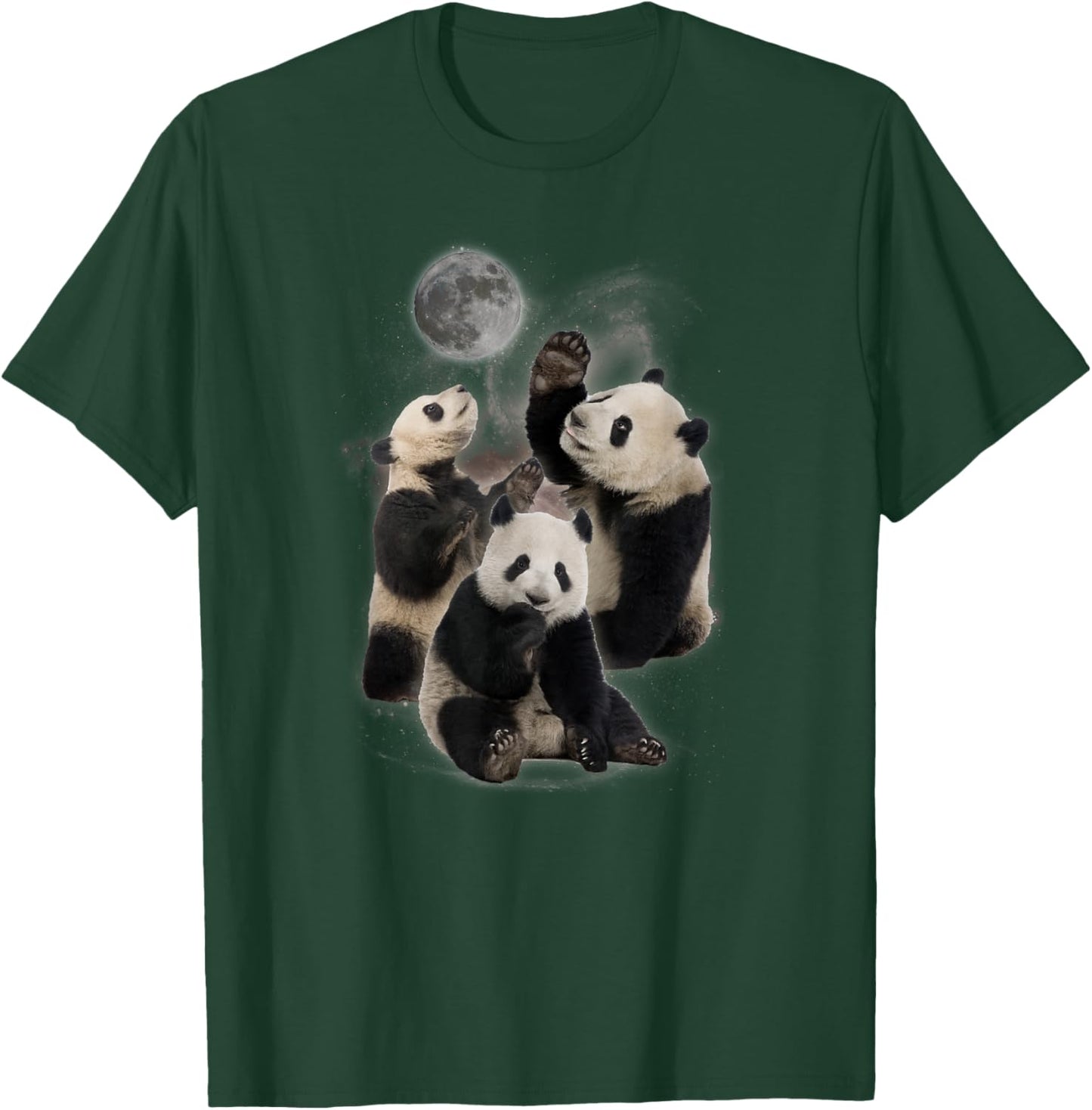 Howling at the Moon Shirt - Funny Panda Shirt - Panda Black T-Shirt - T-Shirt | Forest
