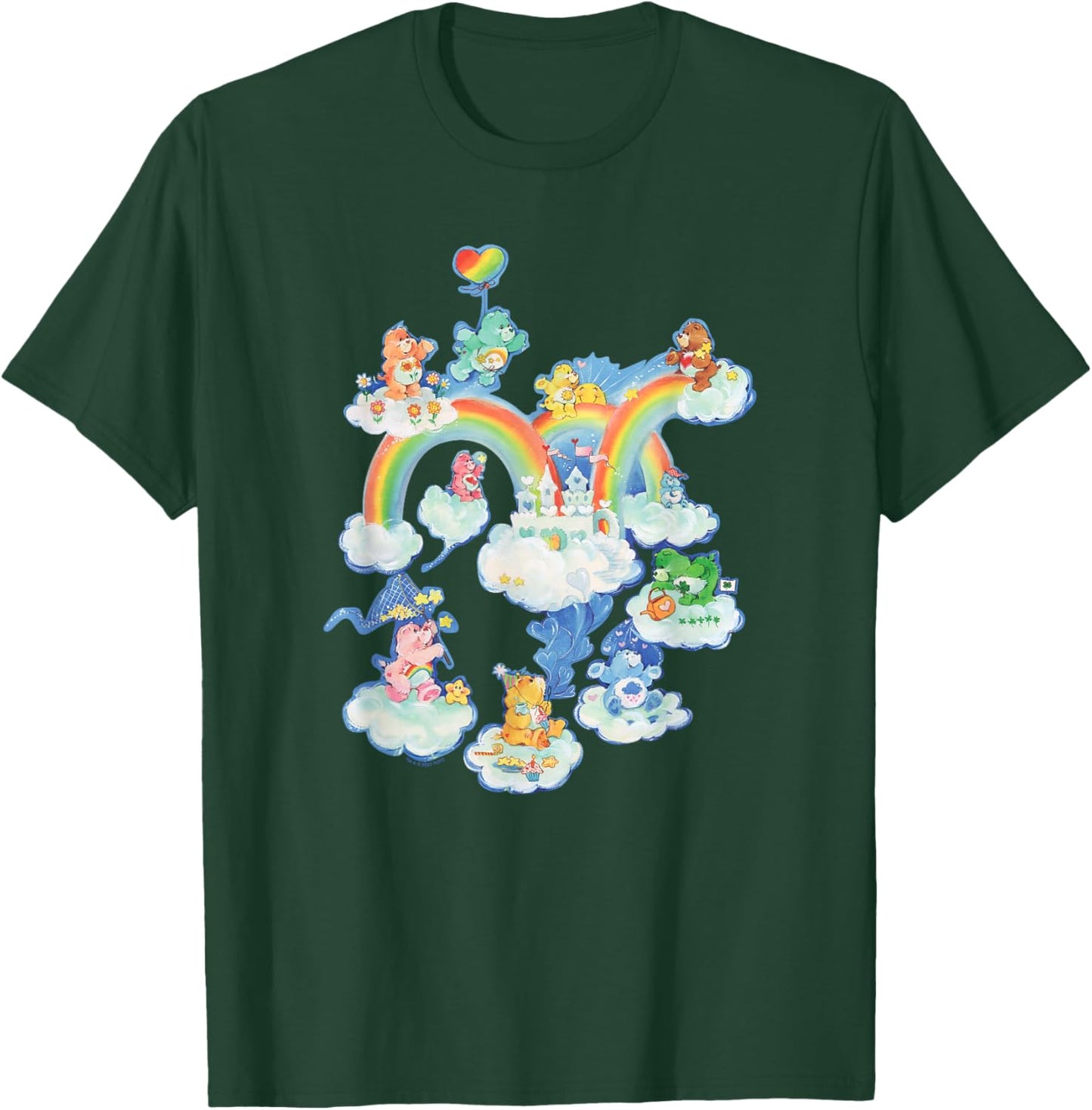 Care Bears Kingdom of Caring Vintage Rainbow City Group Shot T-Shirt - T-Shirt | Forest