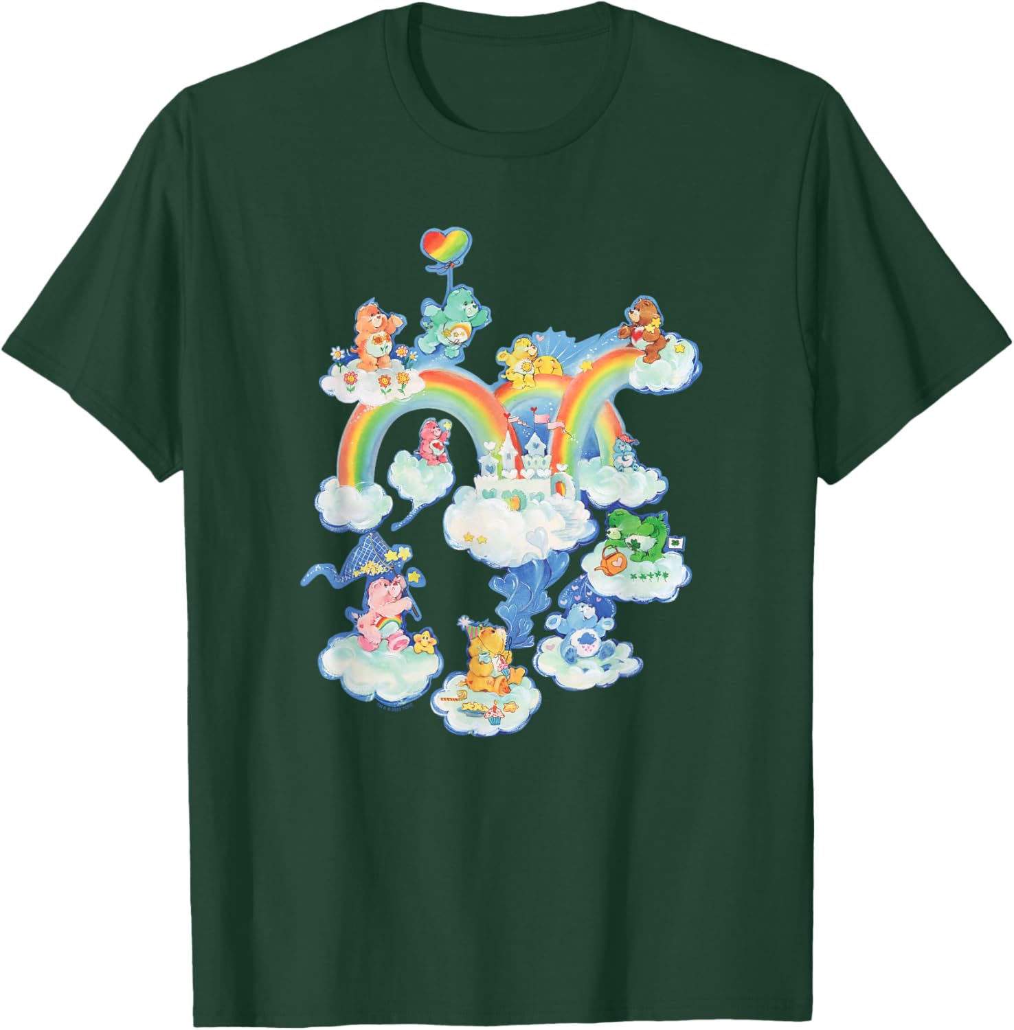 Care Bears Kingdom of Caring Vintage Rainbow City Group Shot T-Shirt - T-Shirt | Forest