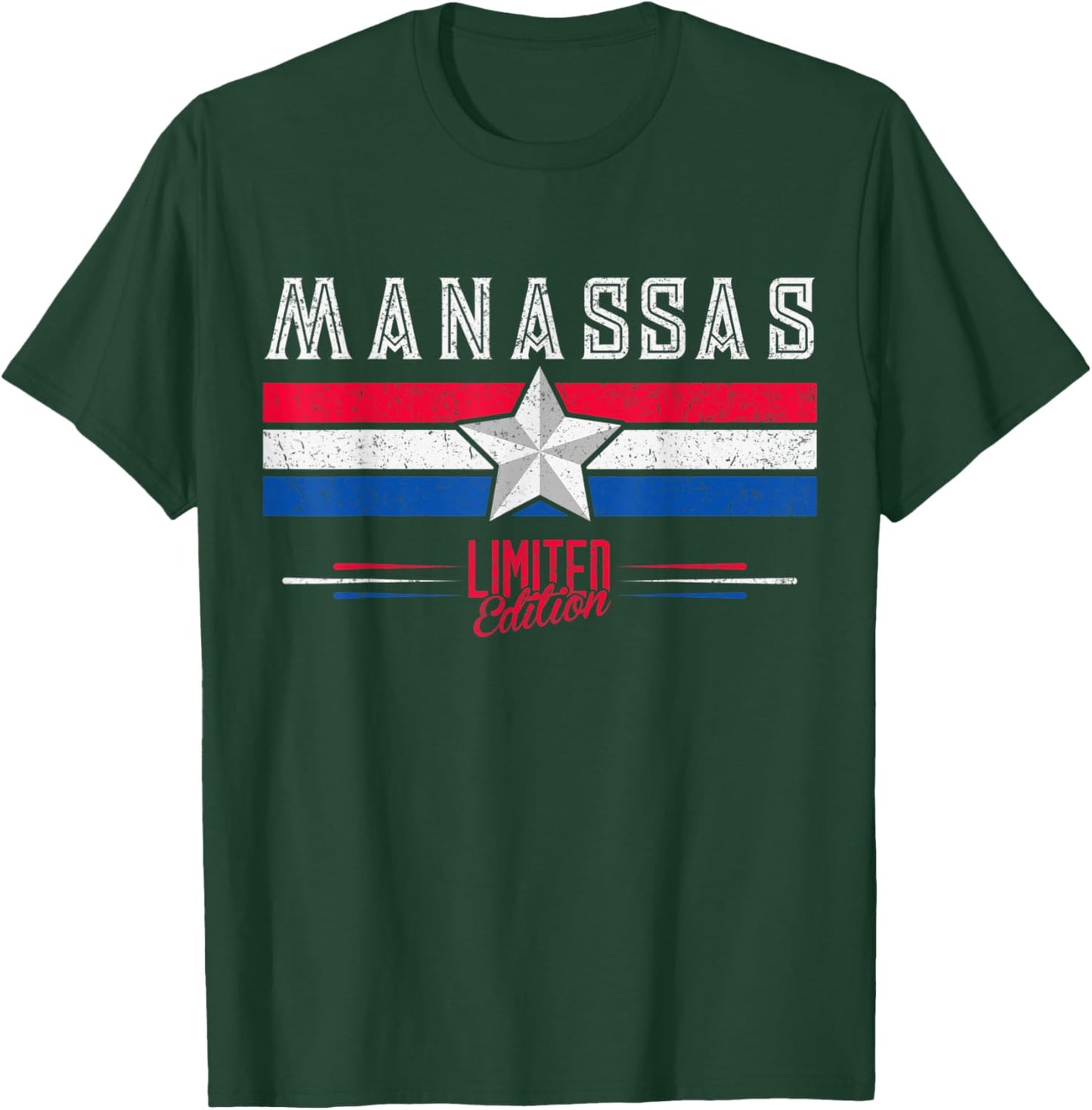 Manassas Retro Vintage Shirt Gift Women Men Kids T-Shirt - T-Shirt | Forest