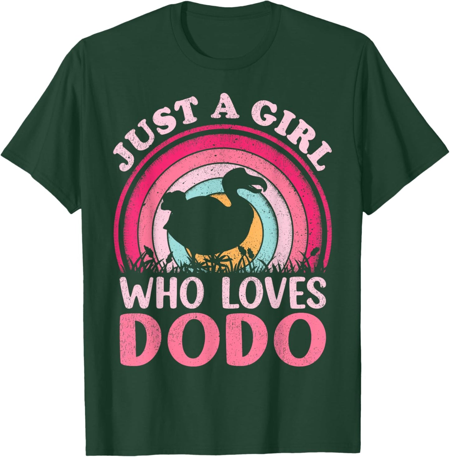 Dodo Bird Vintage Retro Just A Girl Who Loves Dodo T-Shirt - T-Shirt | Forest