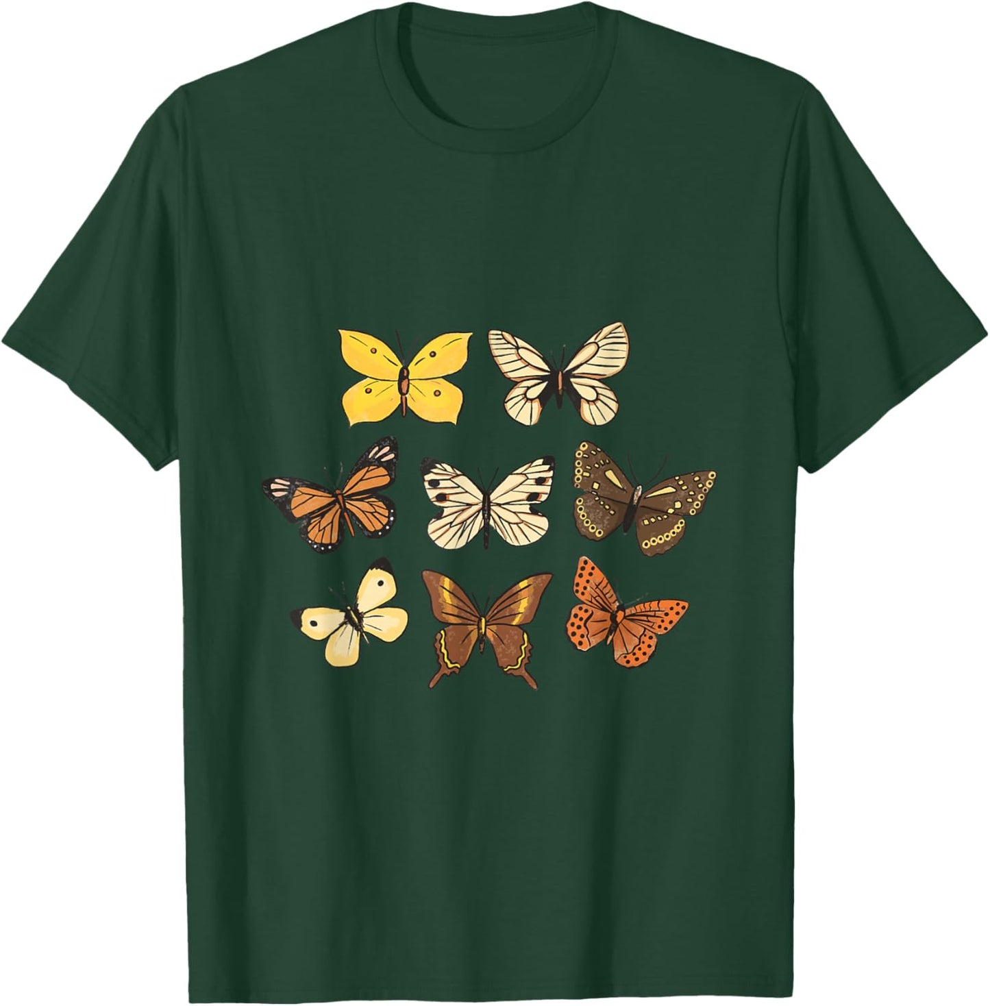 Vintage Butterflies print Butterfly Collection entomology T-Shirt - T-Shirt | Forest