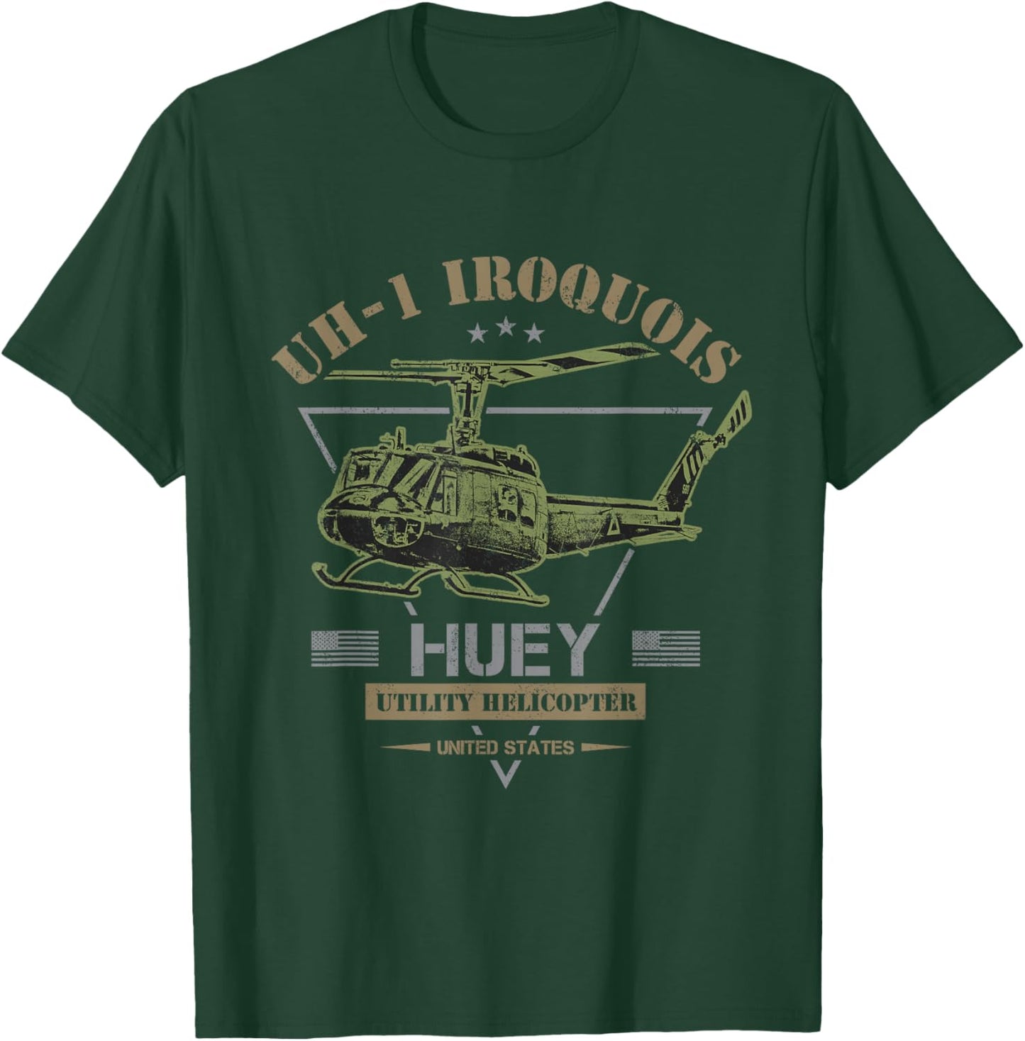 UH-1 Iroquois "Huey" Helicopter T-Shirt - T-Shirt | Forest