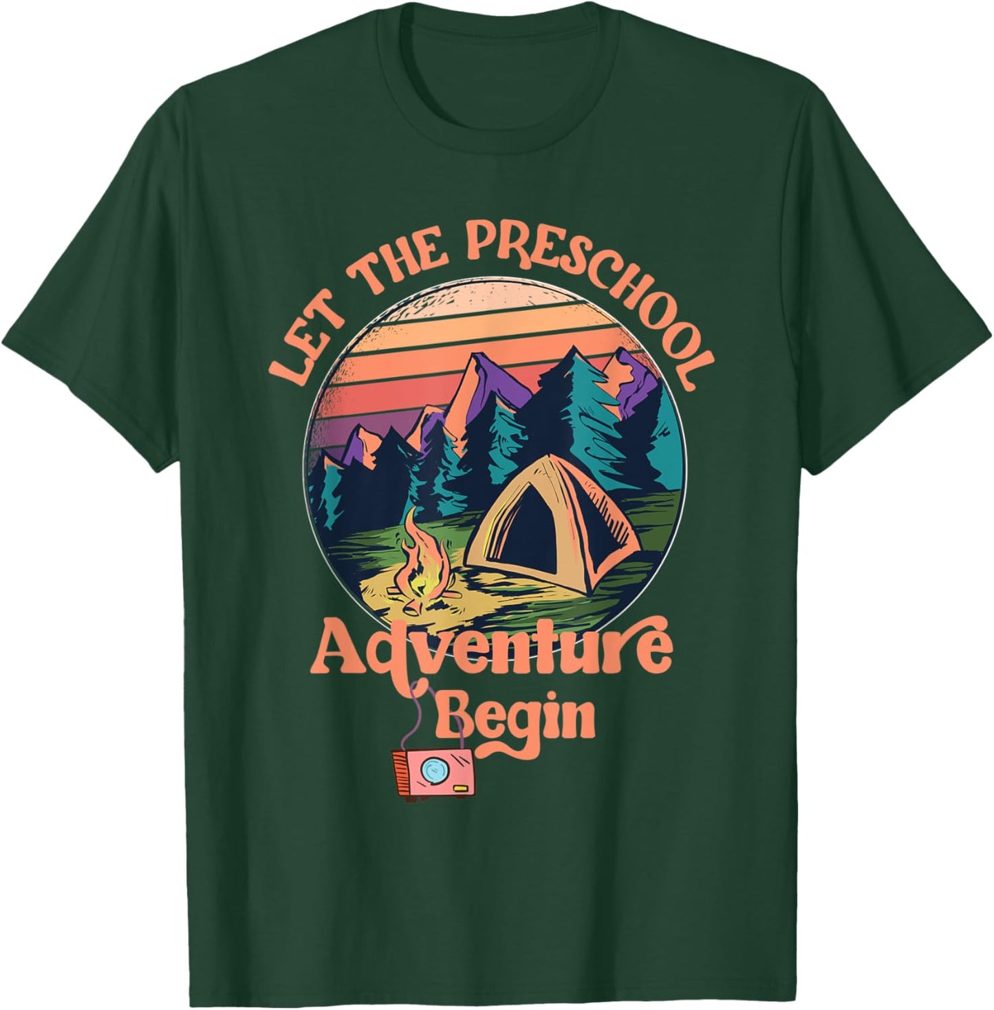 Let The Preschool Adventure Begin Back to School Teacher T-Shirt - T-Shirt | Forest