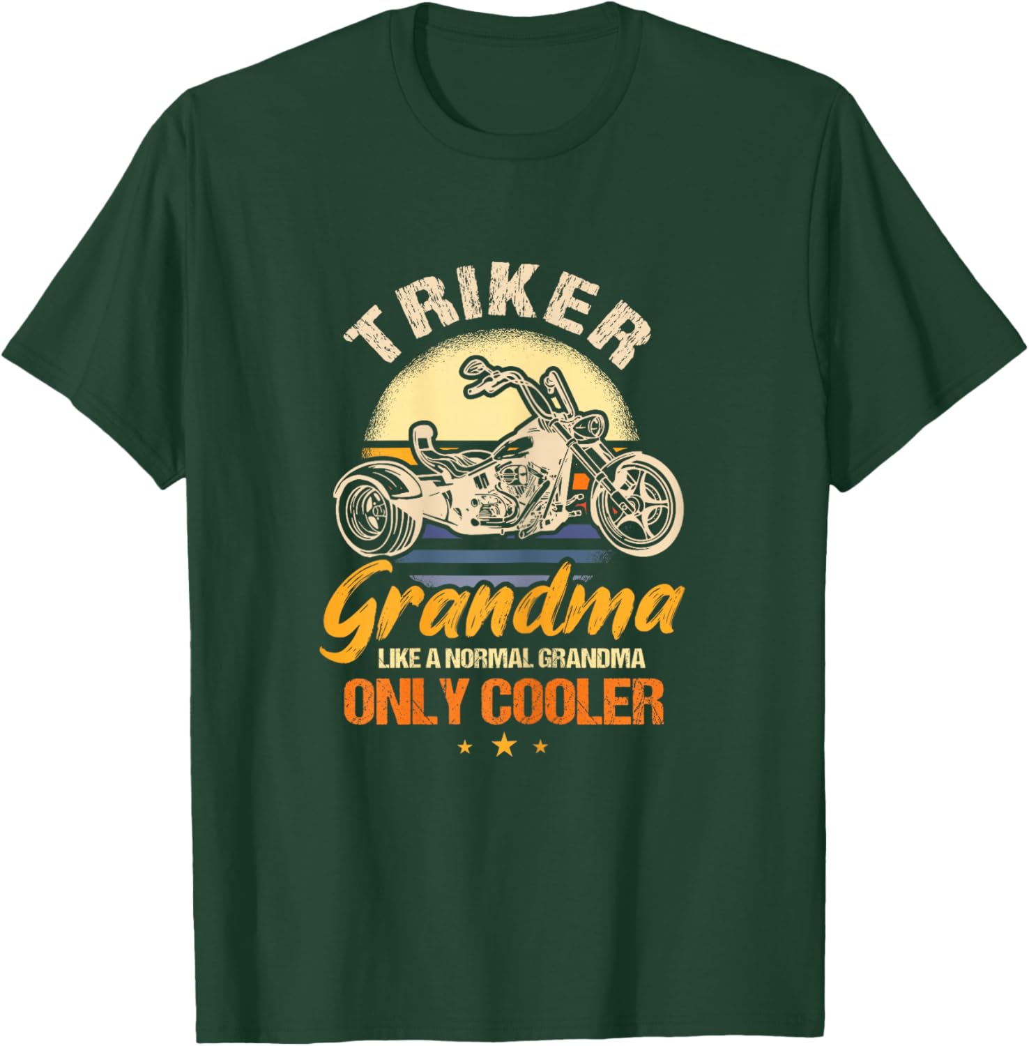 Funny Triker Grandma Motorcycle Trike Design Women T-Shirt - T-Shirt | Forest