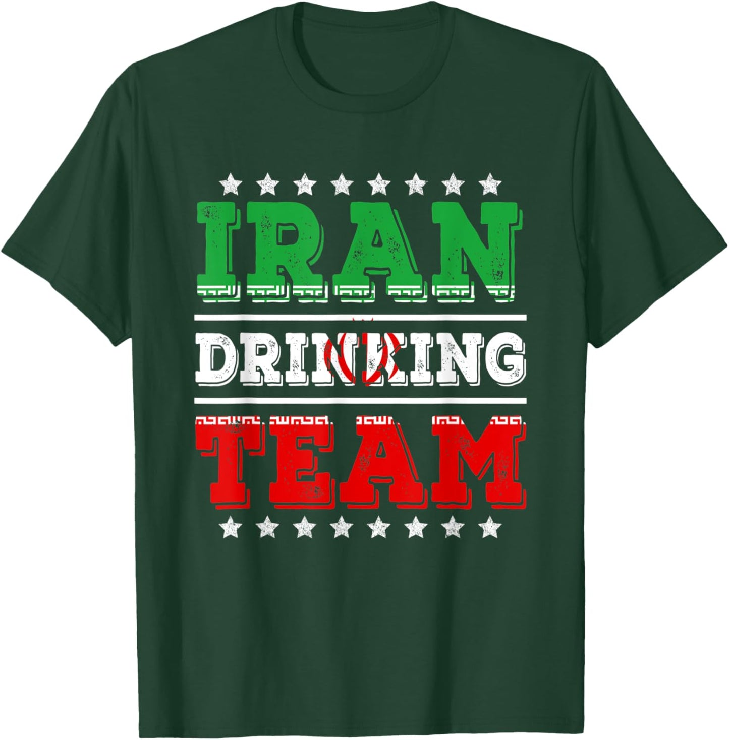 Iran Drinking Team Iranian Flag Funny Drinking T-Shirt - T-Shirt | Forest