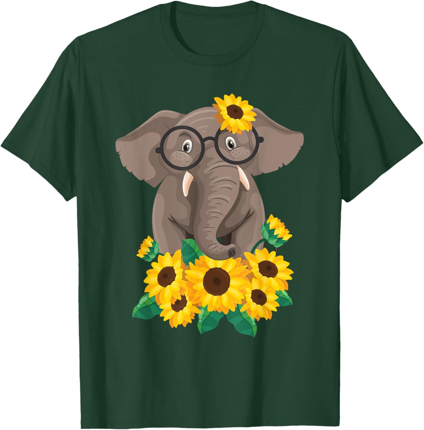 Elephant Sunflower - Zookeeper Zoologist Animal Whisperer T-Shirt - T-Shirt | Forest