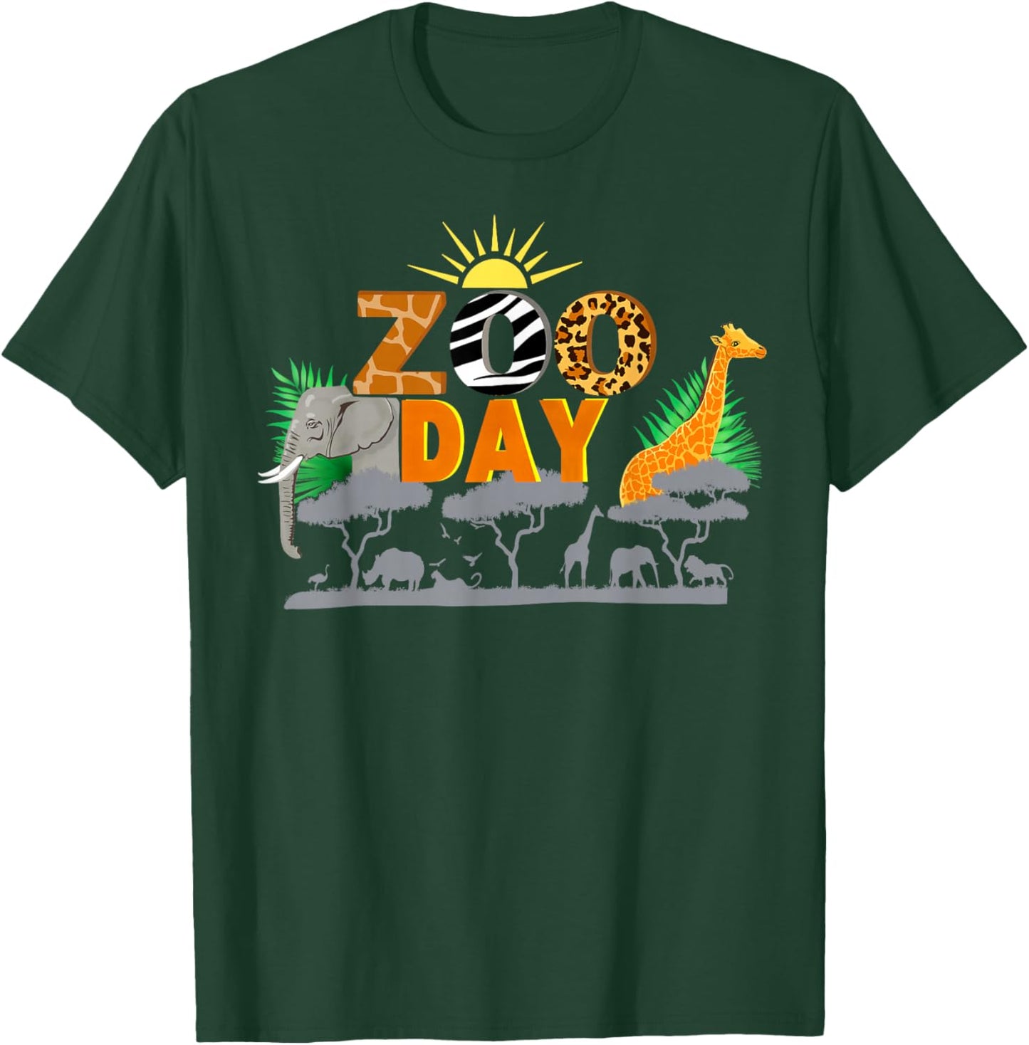 Fun Zoo day cute animals school field trip safari T-Shirt - T-Shirt | Forest
