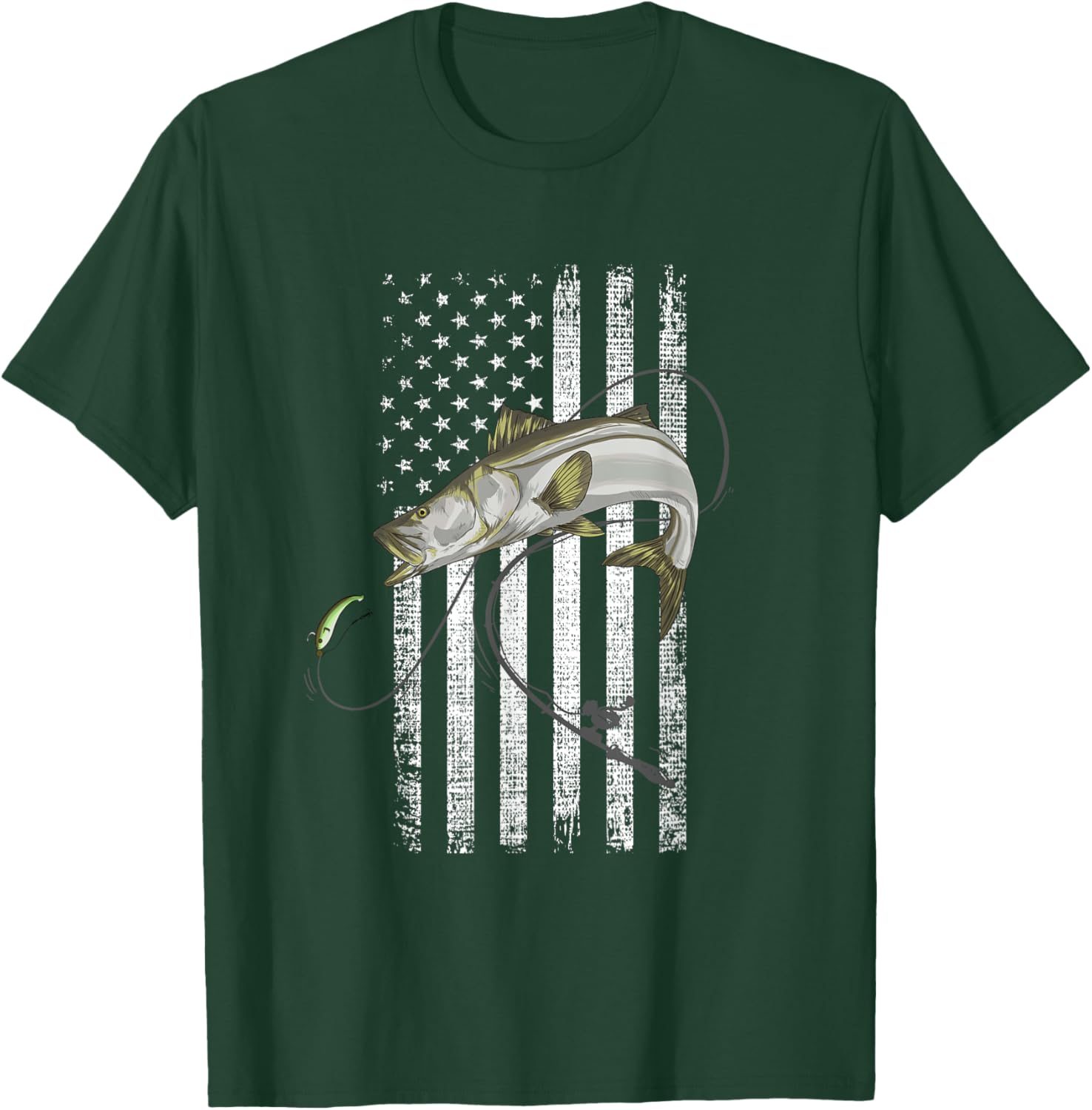 Snook fishing lure Robalo Sergeant Fish Linesider Soapfish T-Shirt - T-Shirt | Forest