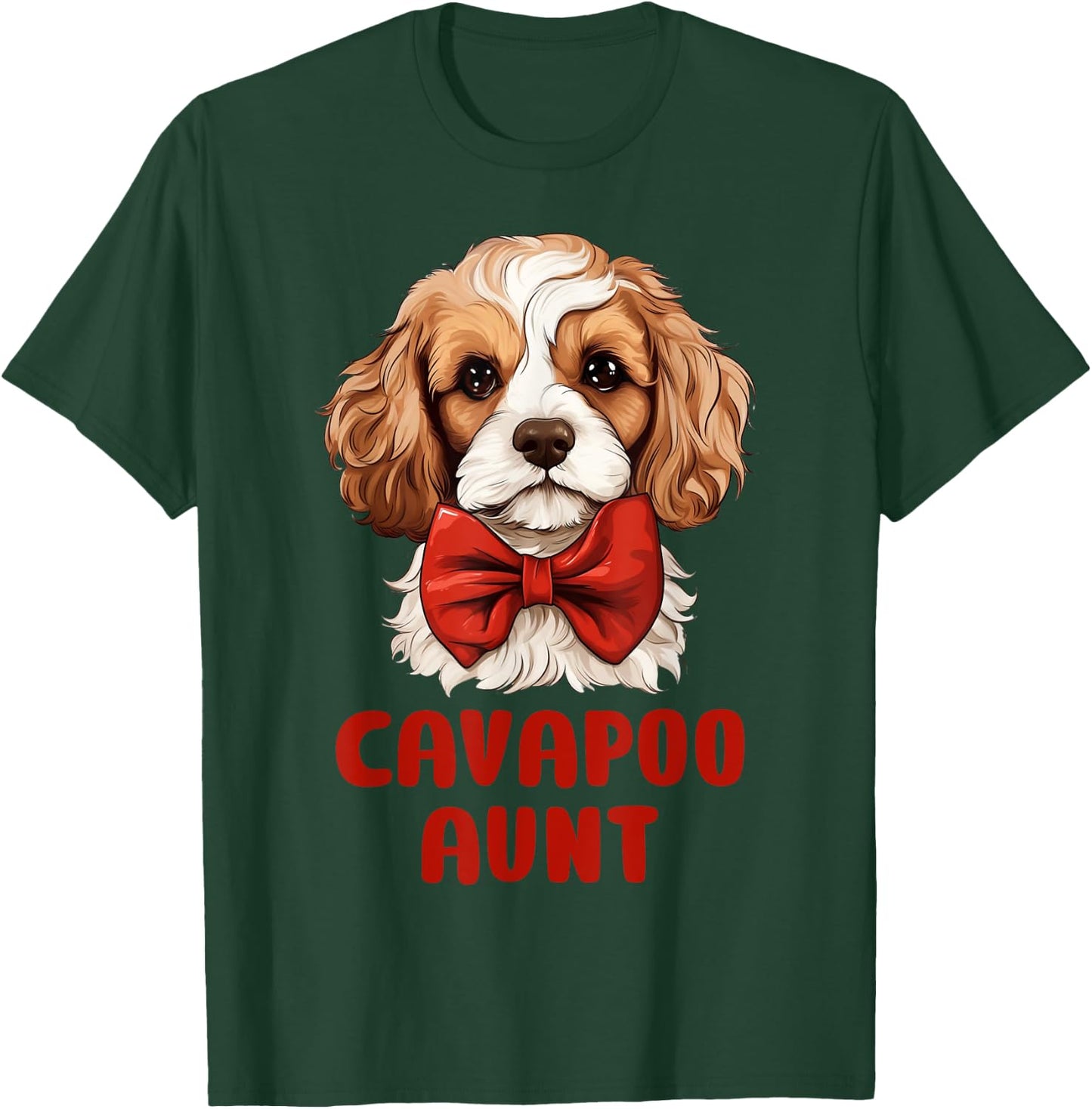 Cute Cavapoo Aunt Dog Lovers Gift Funny Puppy Cavapoo Owner T-Shirt - T-Shirt | Forest