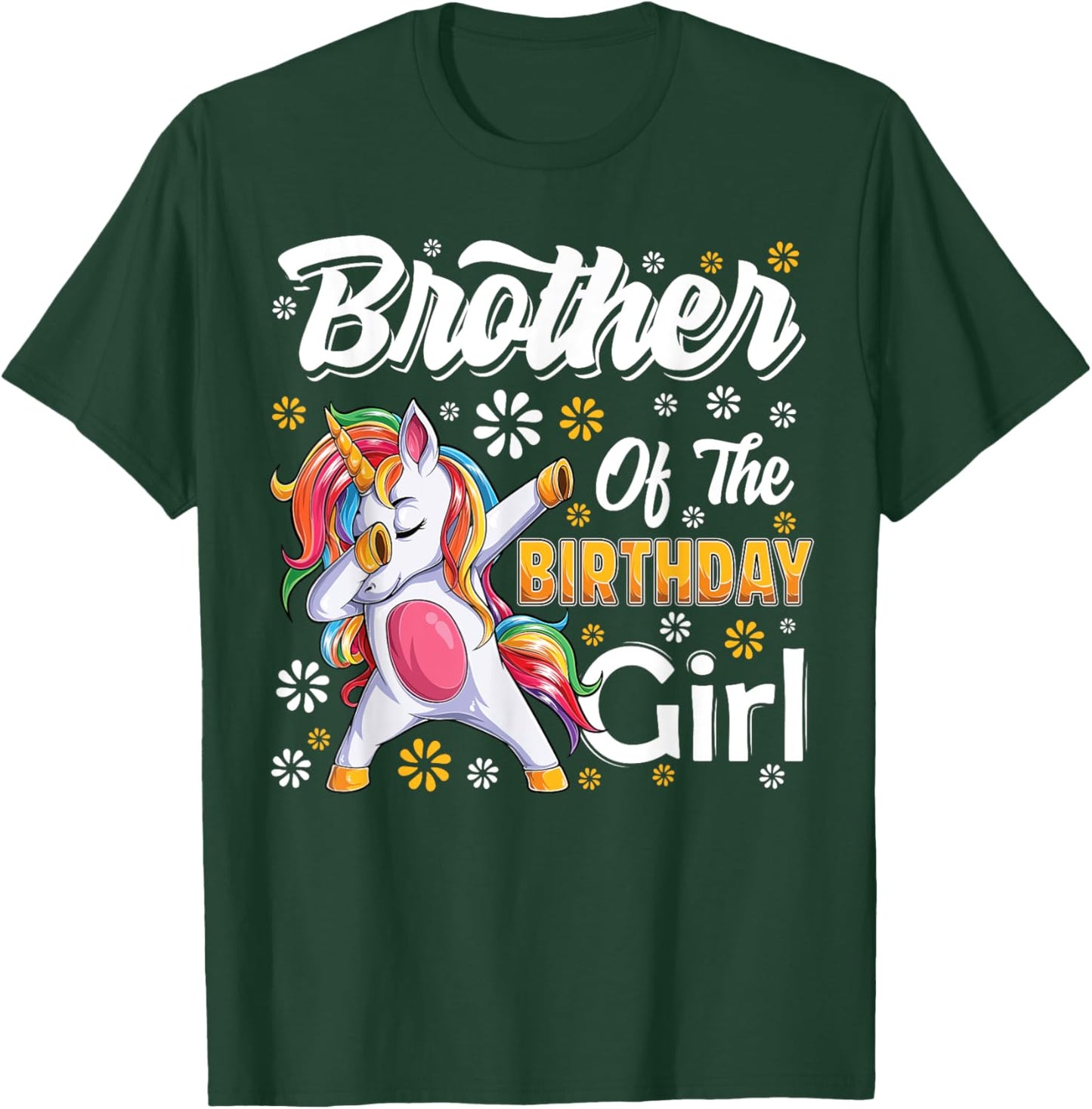 awesome dabbing unicorn birthday Brother Family Matching T-Shirt - T-Shirt | Forest