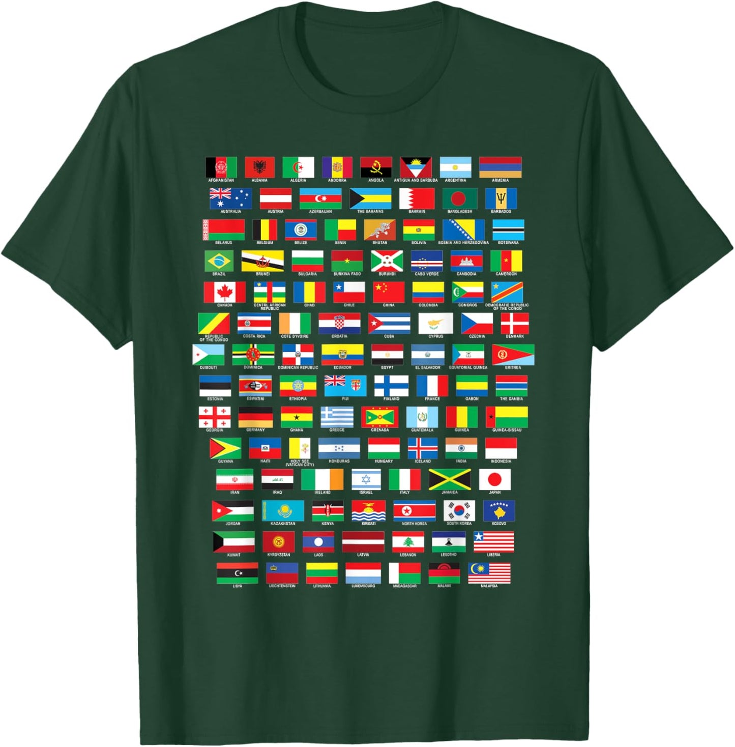 Flags of the Countries of the World International National T-Shirt - T-Shirt | Forest