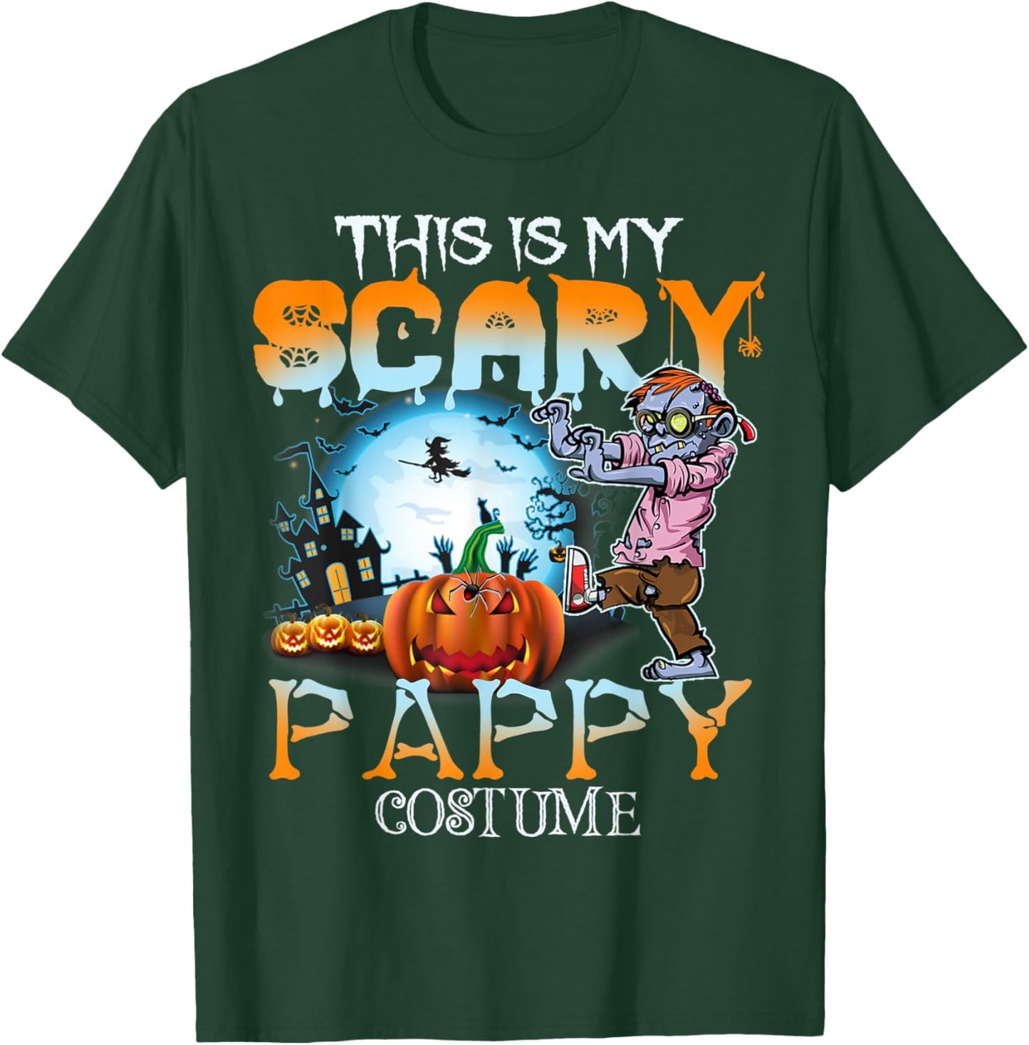 This Is My Scary Pappy Costume Pumpkin Funny Halloween T-Shirt - T-Shirt | Forest