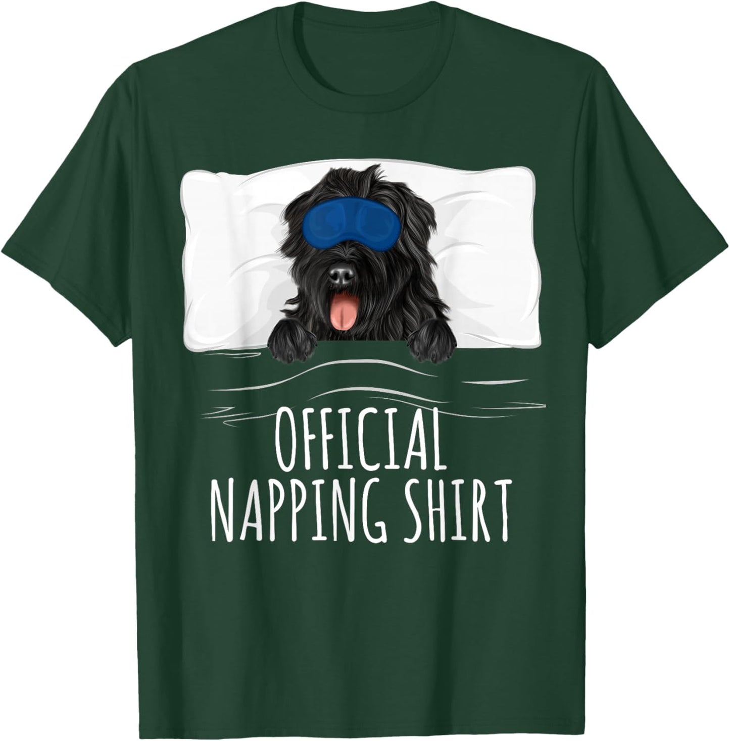 Sleeping Bouvier des Flandres Dog Official Napping T-Shirt - T-Shirt | Forest